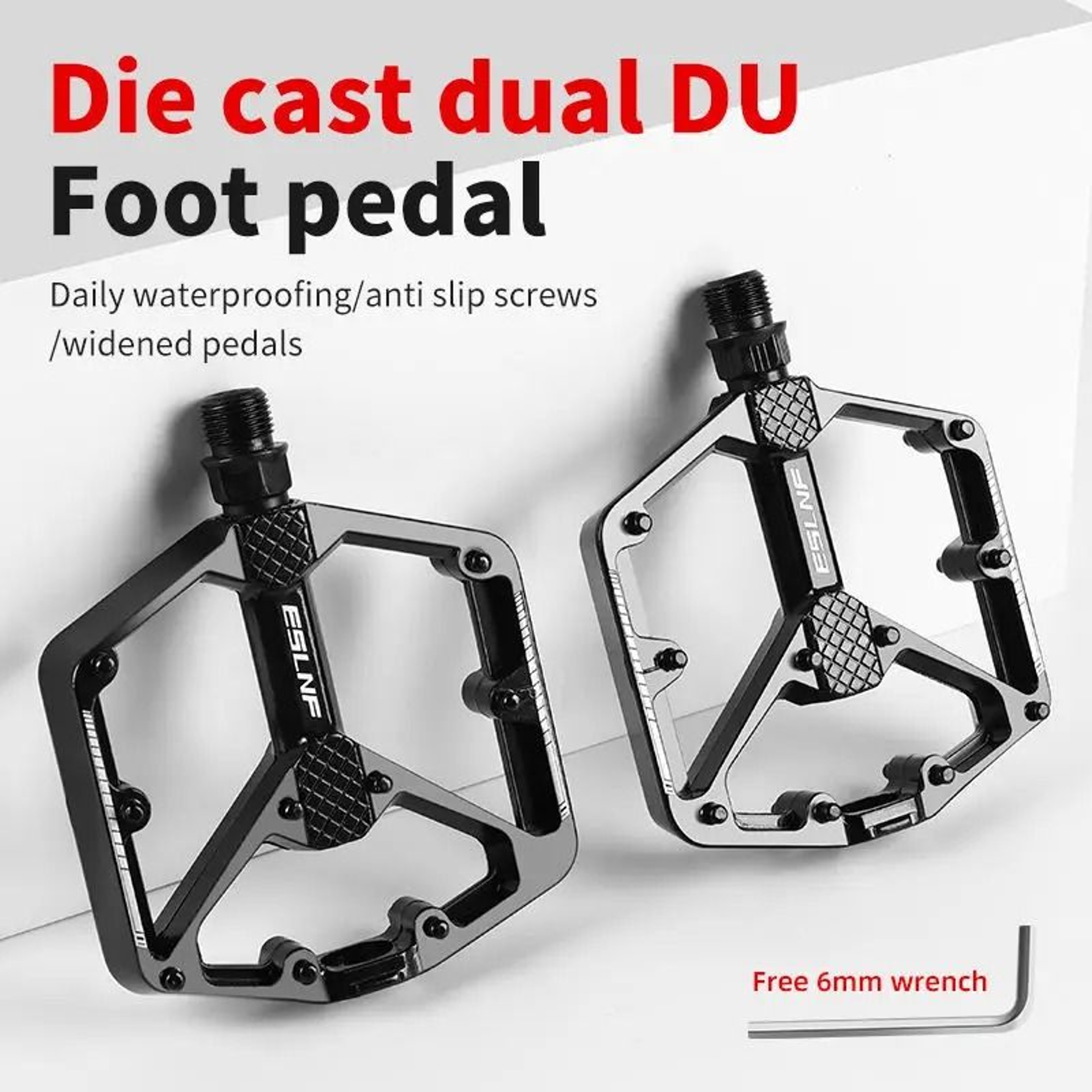 Aluminum Alloy Bike Pedals With Bearings And Anti Slip Grip 3