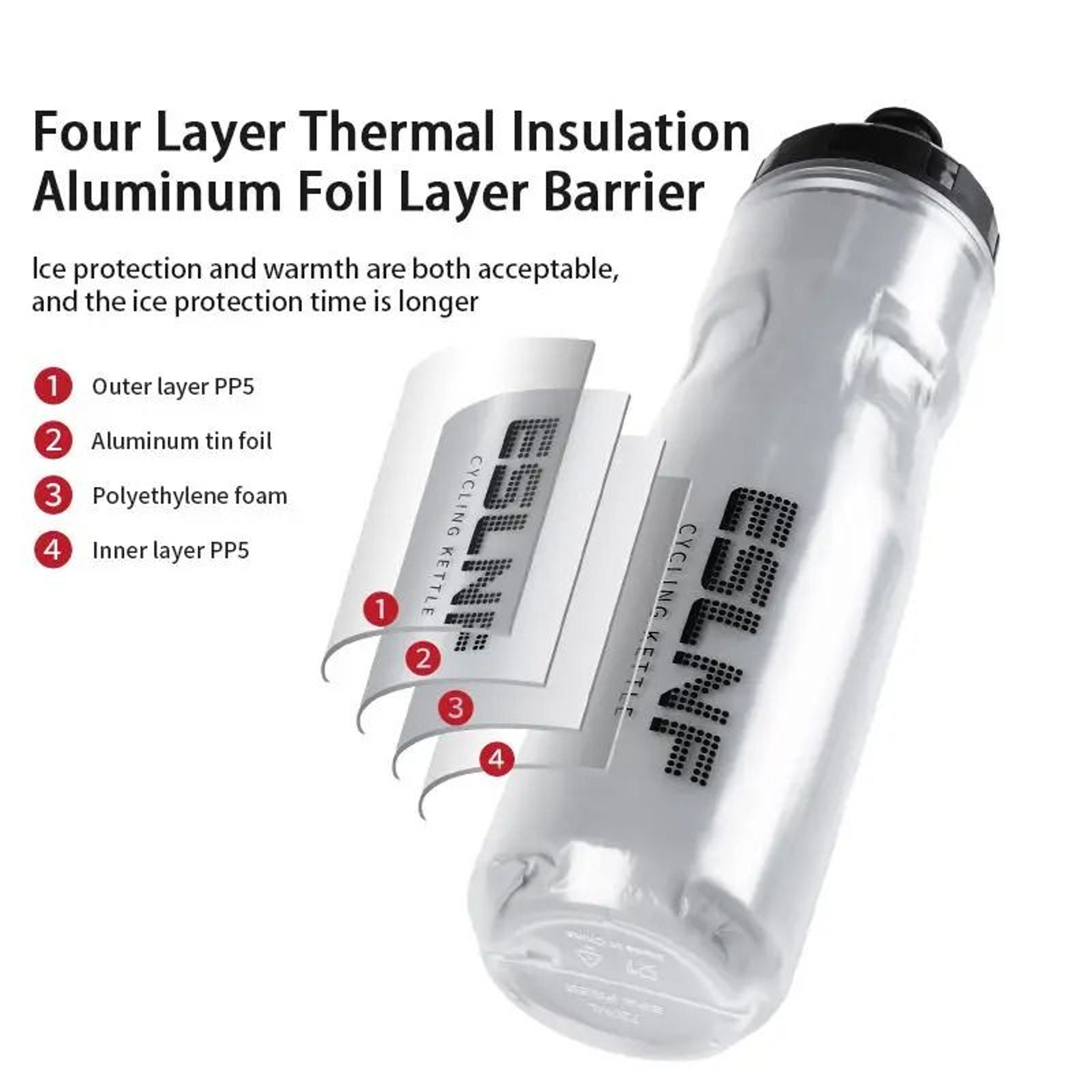 720 Ml Dual Layer Bicycle Water Bottle For Outdoor Cycling 4