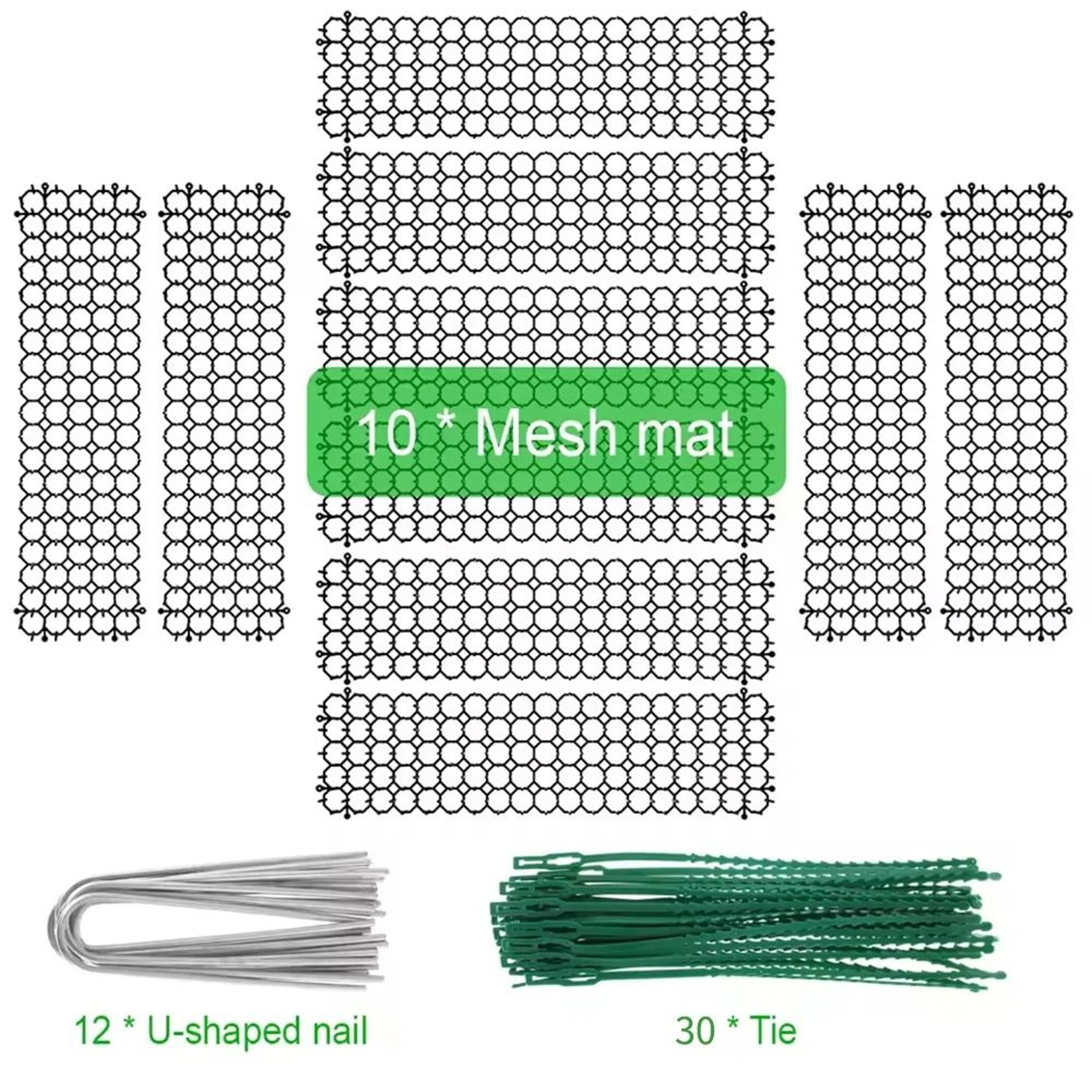 Garden Cat Repellent Prickle Strips Dig Stop Deterrent Mat With Stakes And Ties 6