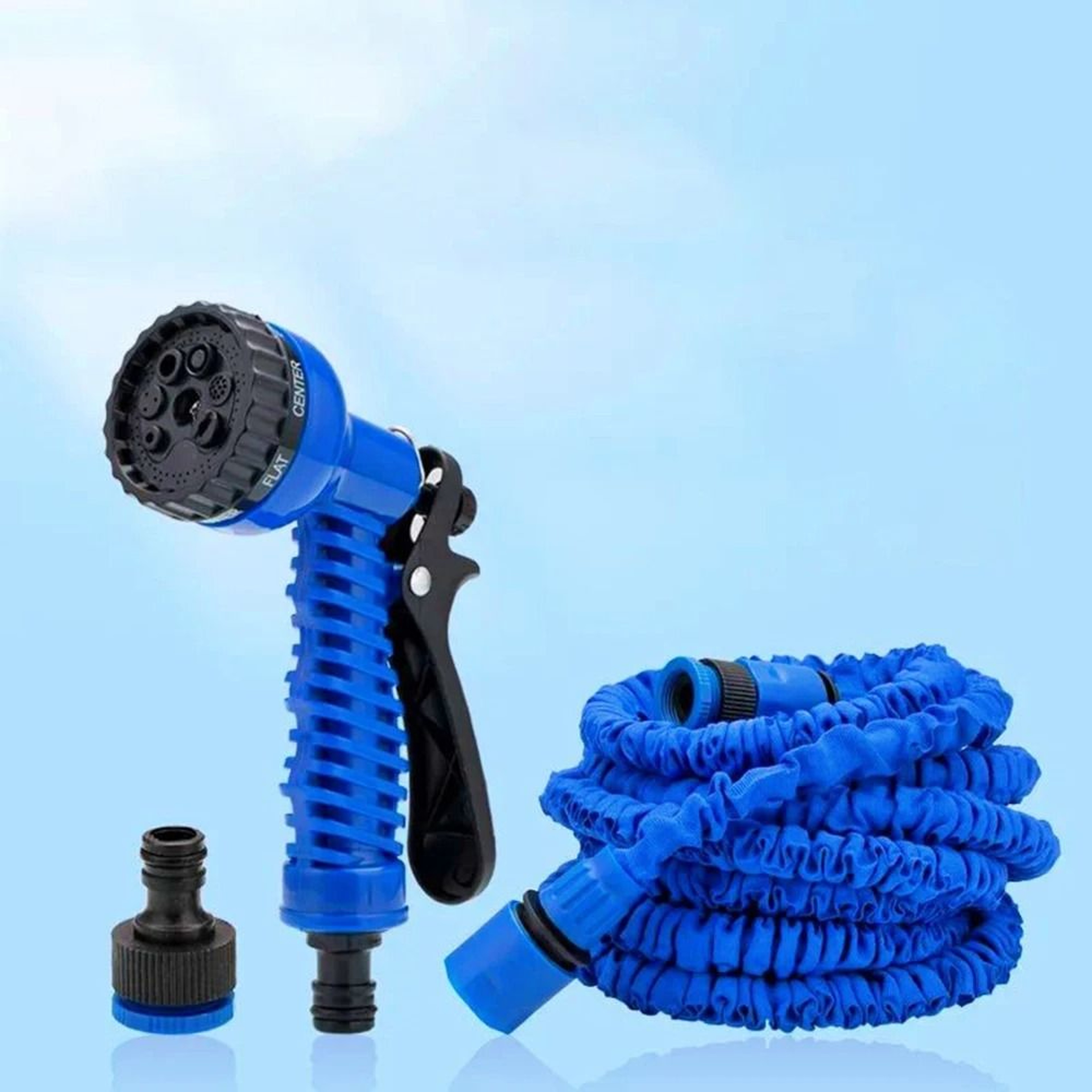 50 Ft Telescopic Garden Hose With High Pressure Spray Gun For Car Wash And Watering 3