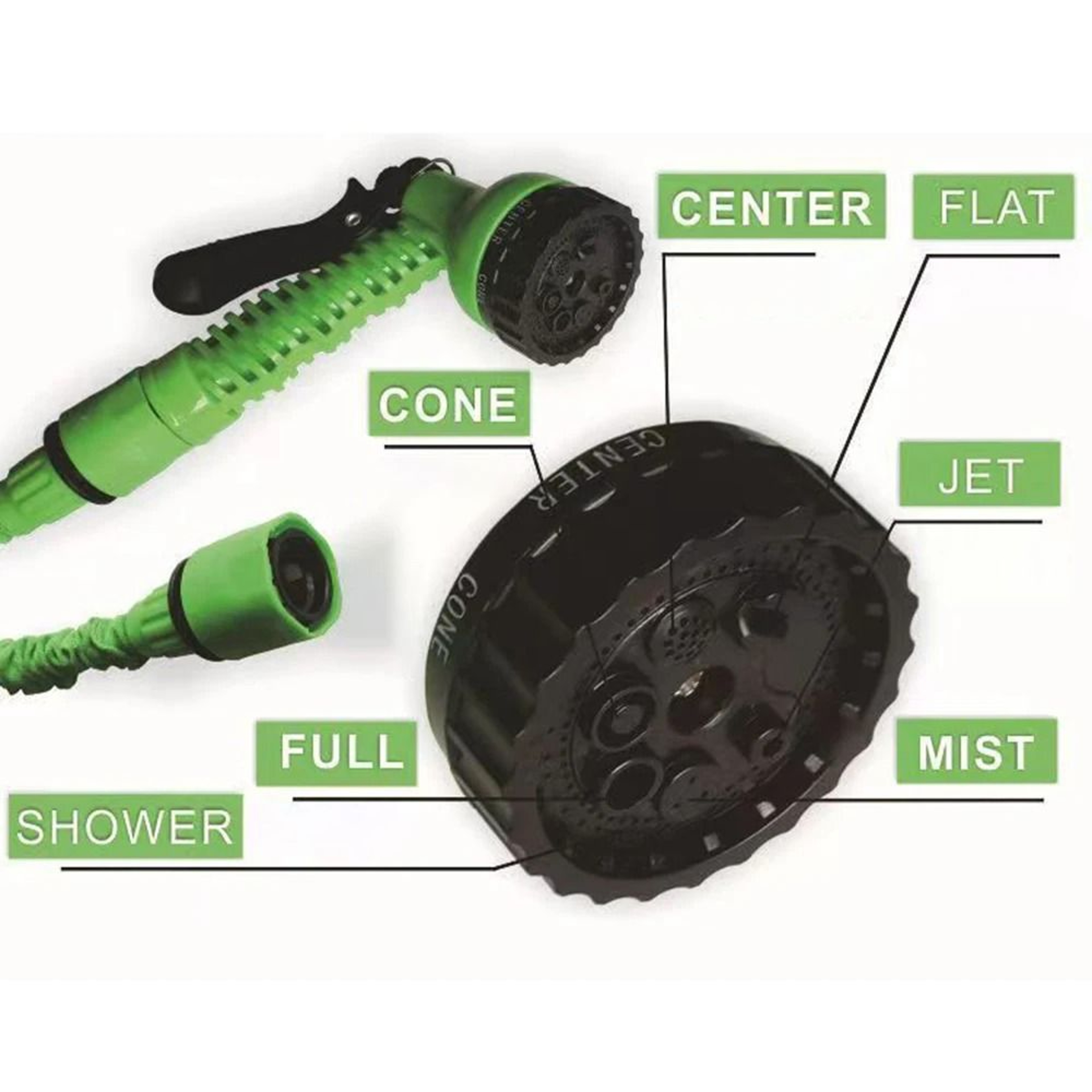 50 Ft Telescopic Garden Hose With High Pressure Spray Gun For Car Wash And Watering 6