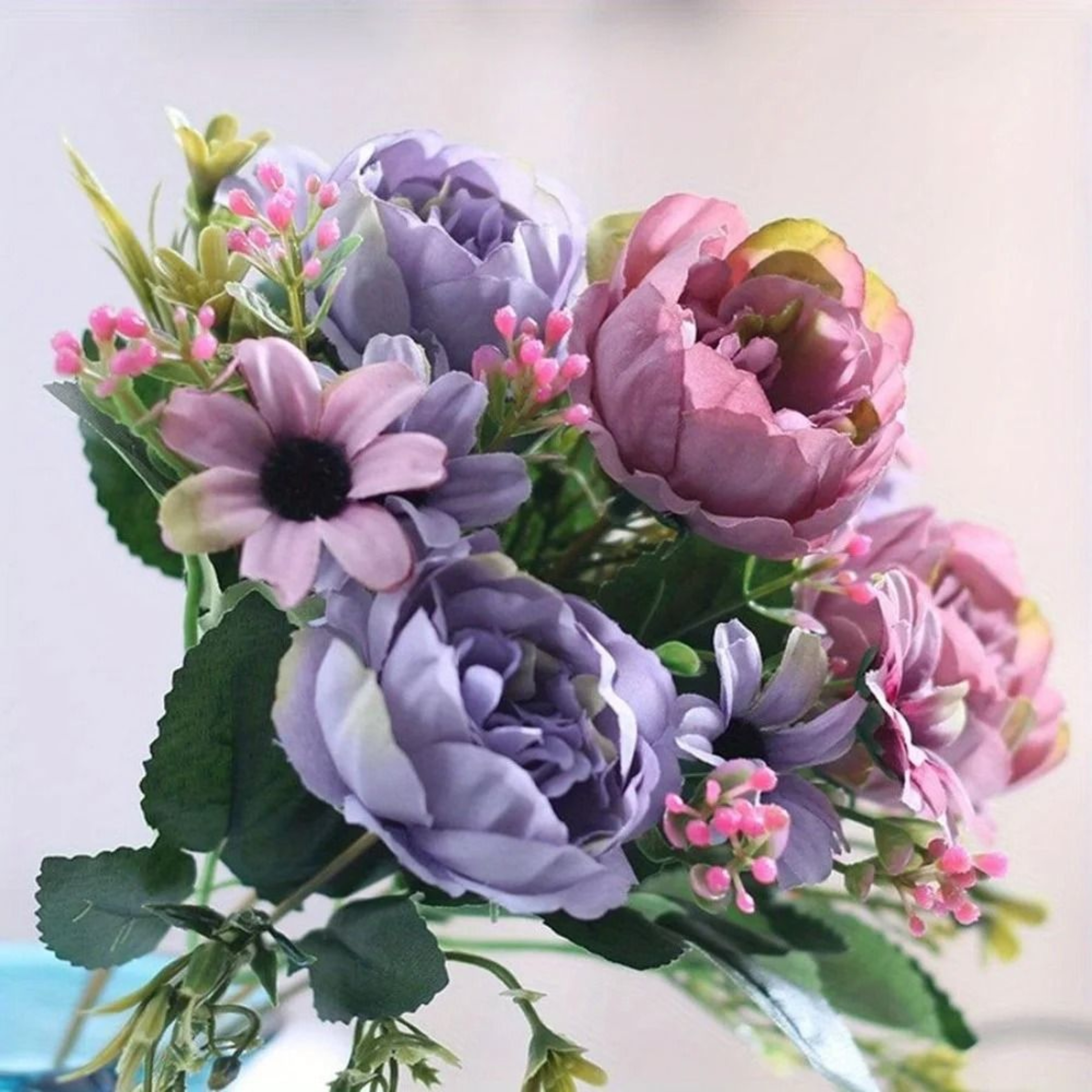 Artificial Peony Bouquet Silk Peony Flowers For Wedding And Home Decor 6