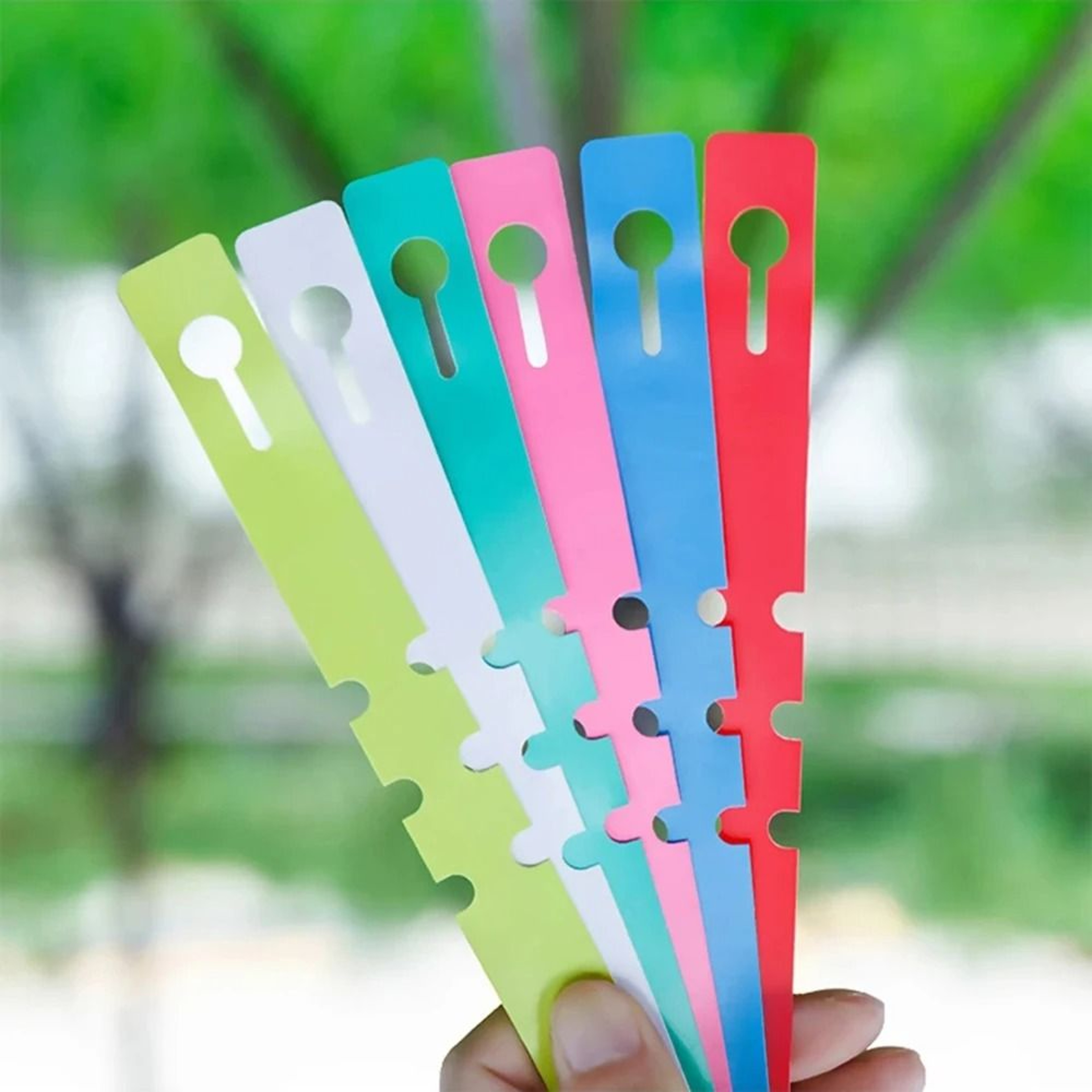 Waterproof Plant Label Rings PVC Garden Markers Set Of 100 3