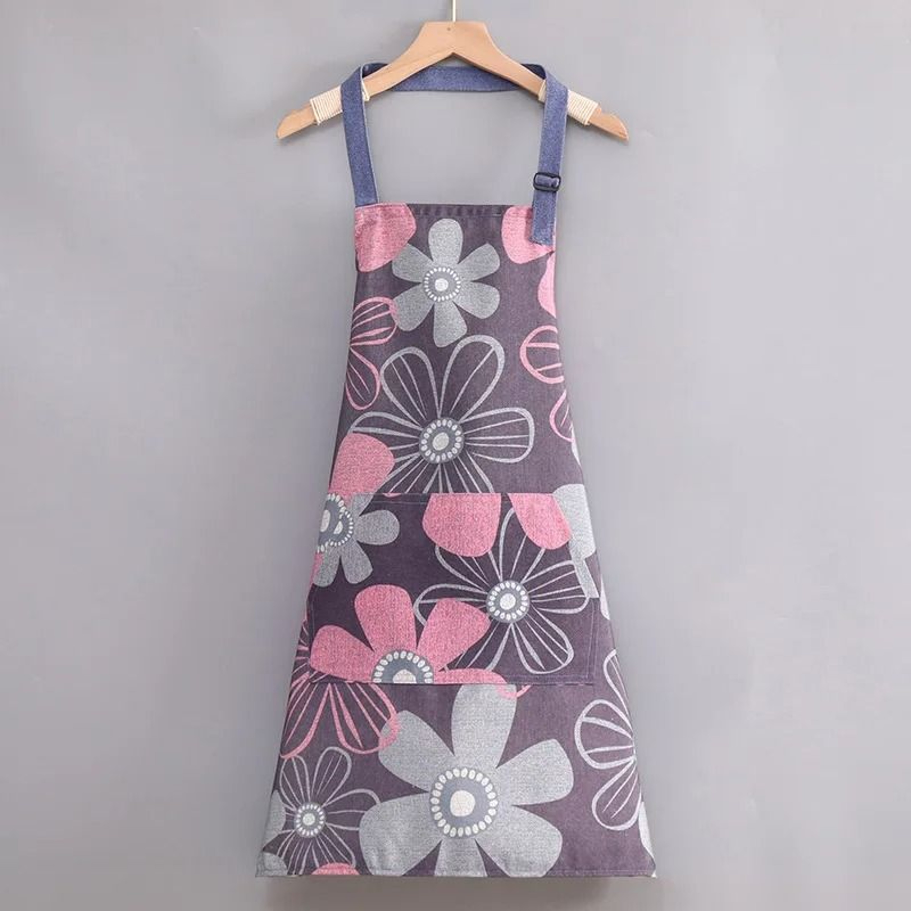 Cartoon Sunflower Kitchen Apron Adjustable Strap Sleeveless Cooking Apron With Pocket 2