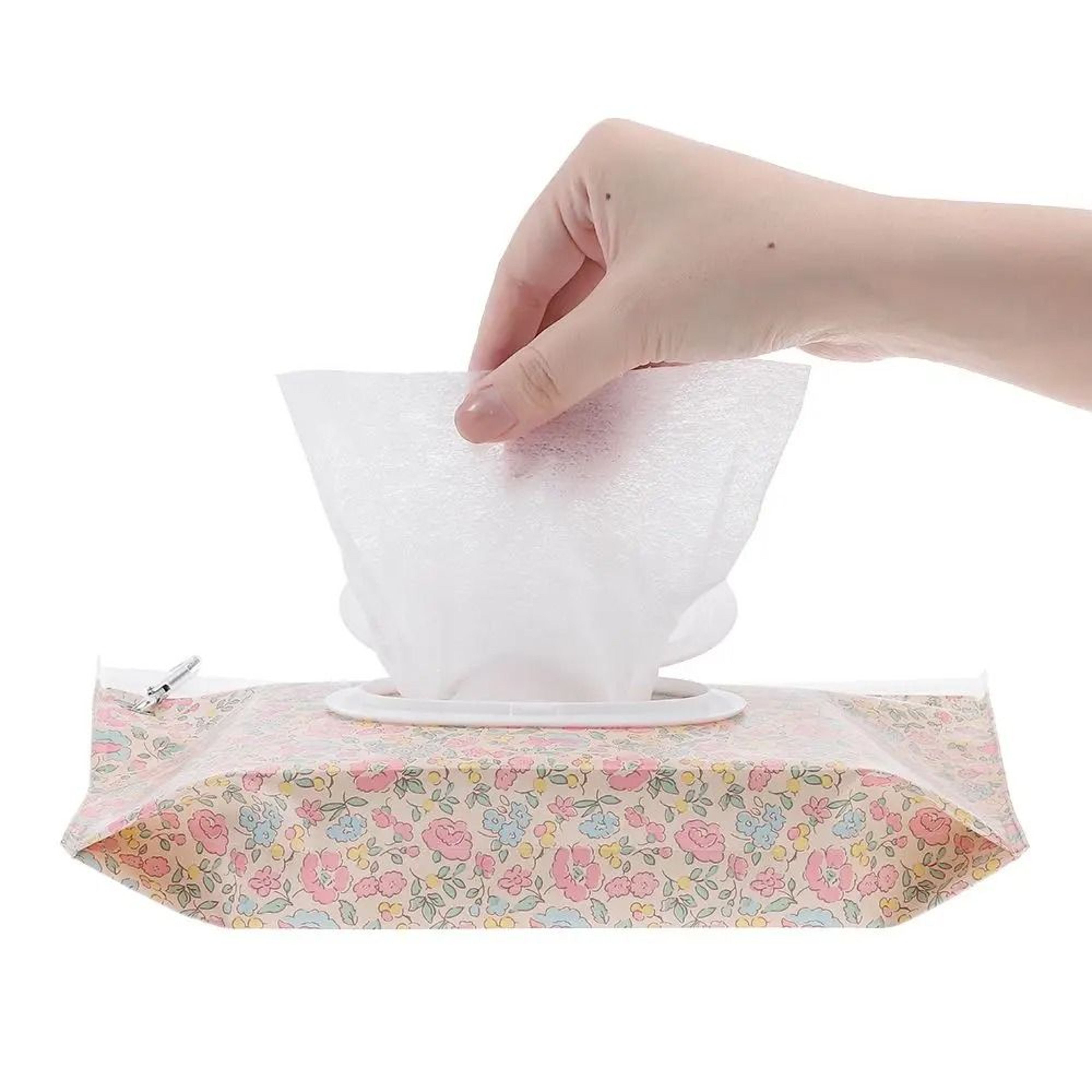 Portable Wet Wipe Pouch Refillable Wipes Holder Case With Flip Cover And Snap Strap 4