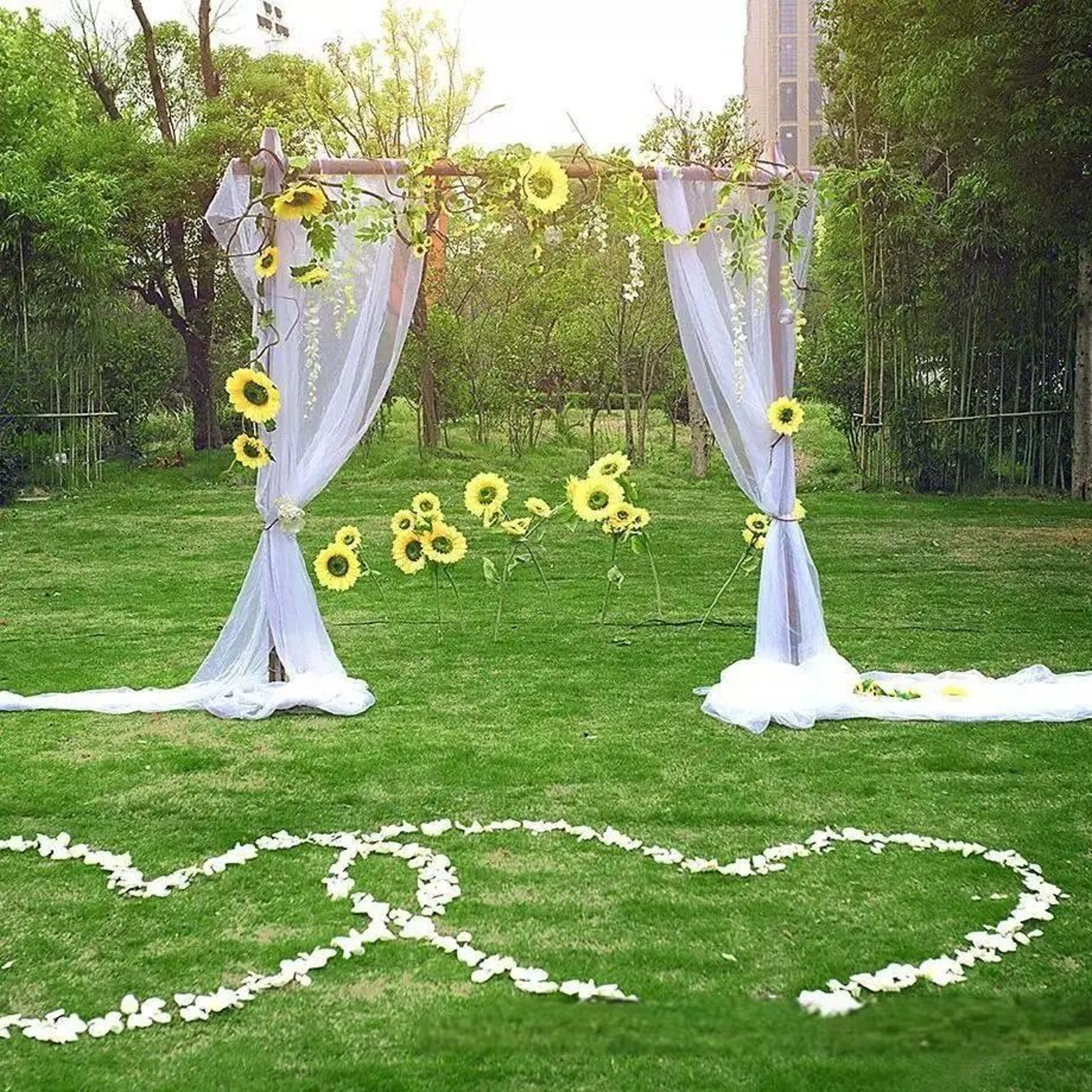 White Organza Tulle Fabric Roll Wedding Arch And Party Decor 5m Or 10m 1