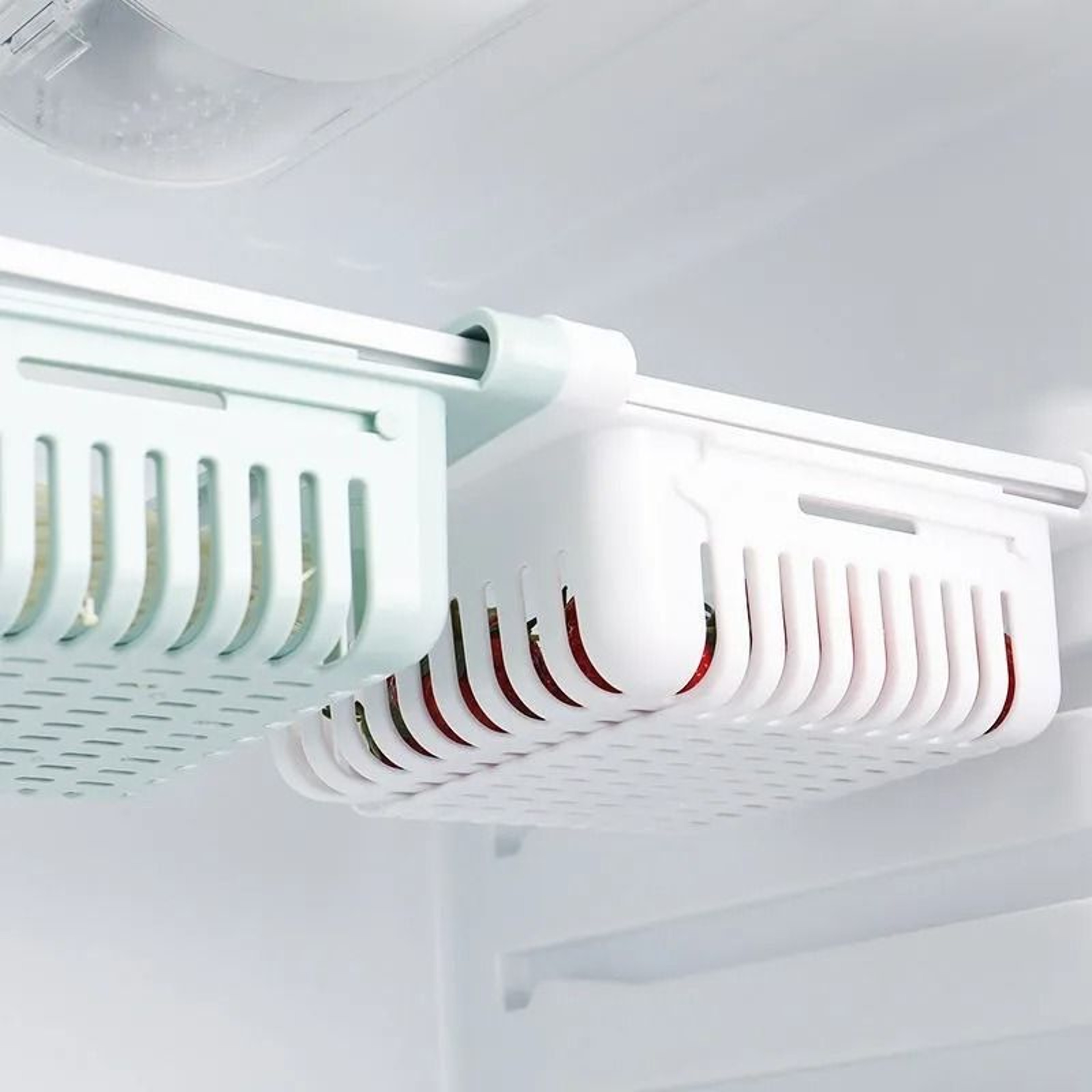 Expandable Refrigerator Storage Basket Drawer Organizer Clip On Fridge Rack 3