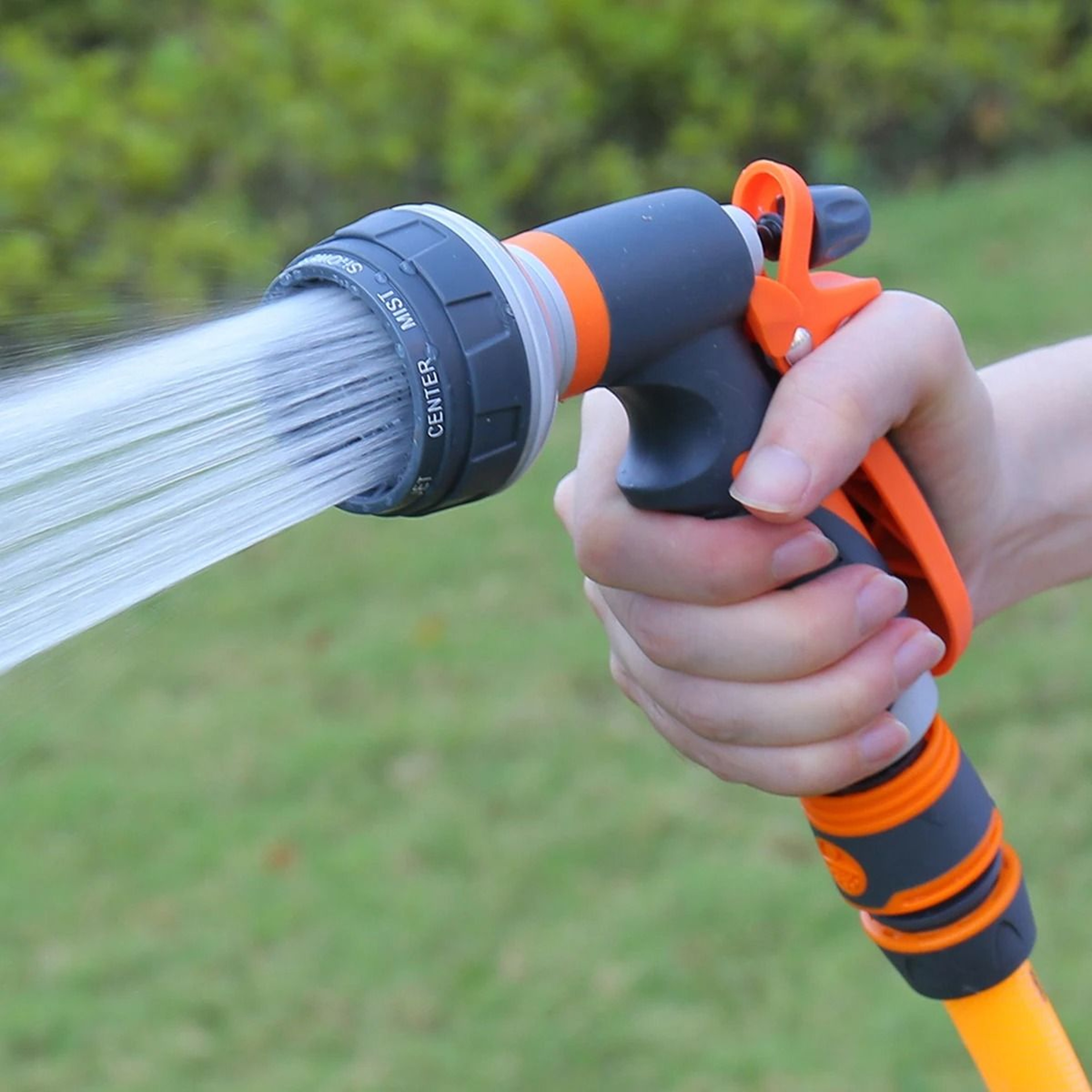 High Pressure Garden Hose Spray Nozzle 8 Pattern Watering And Car Wash Spray Gun 1
