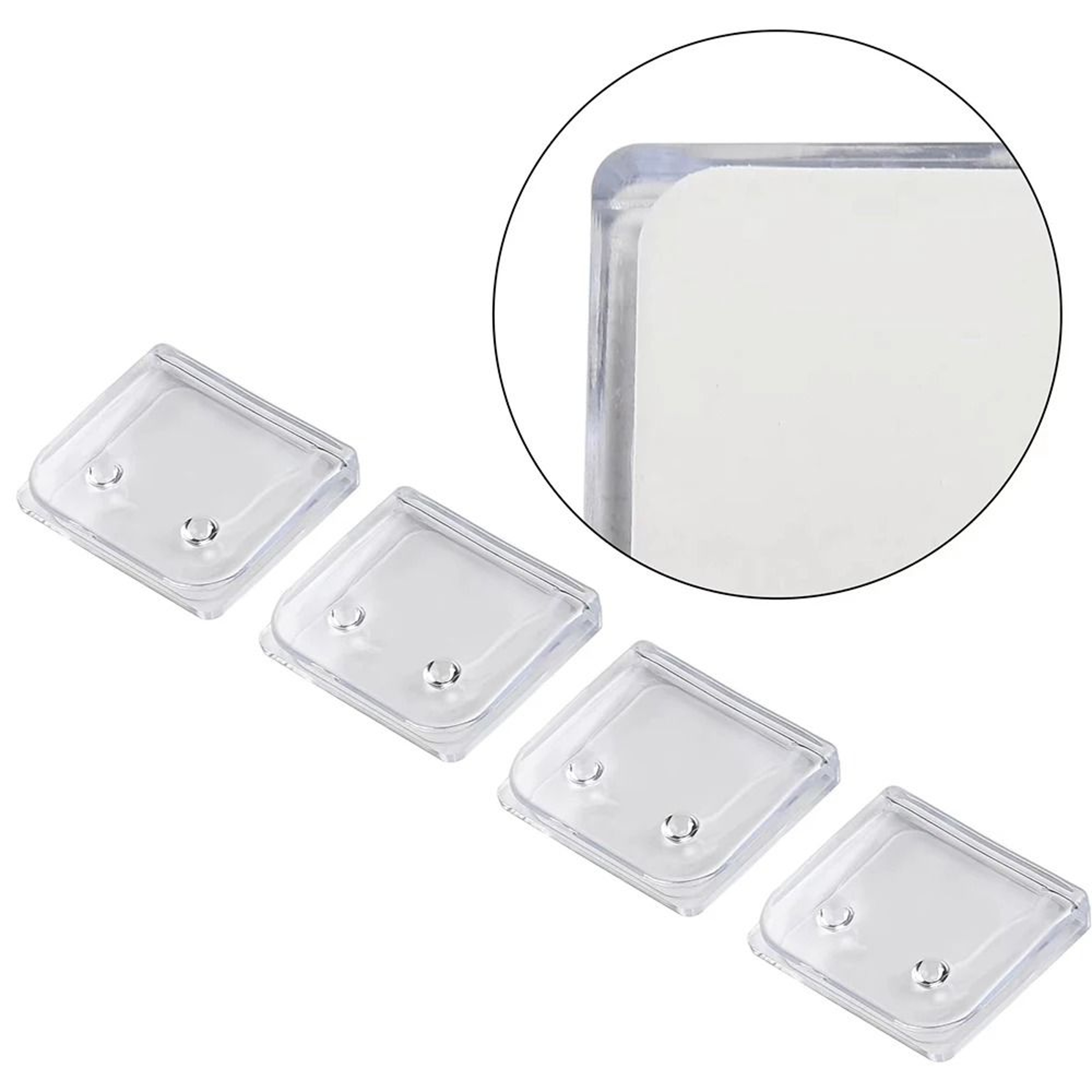 Non Punch Shower Curtain Clamps Transparent Splash Guard Clips Set Of 4 2
