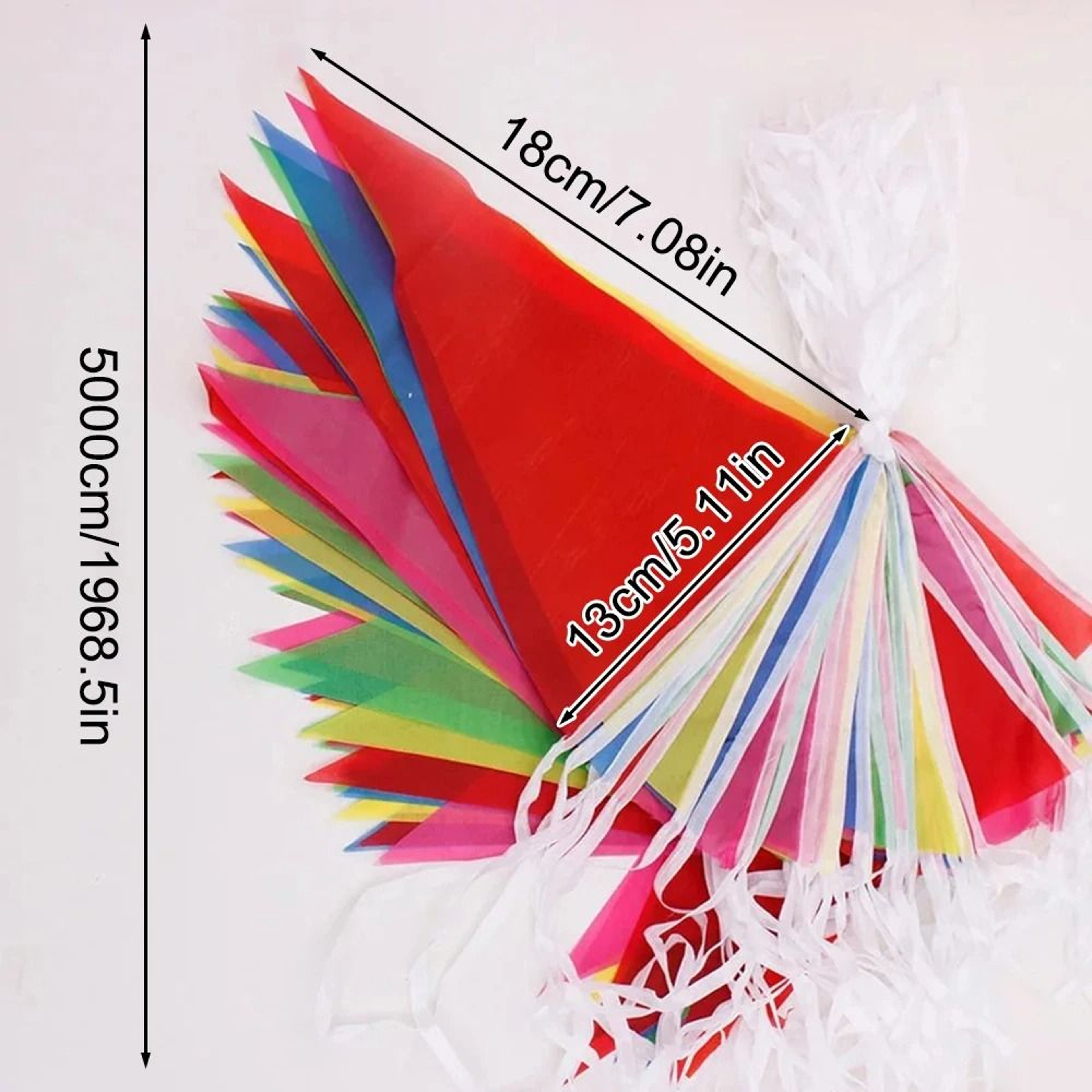 Colorful Triangular Party Flag Banner String Set Of 100 Outdoor Festival And Wedding Decor 4