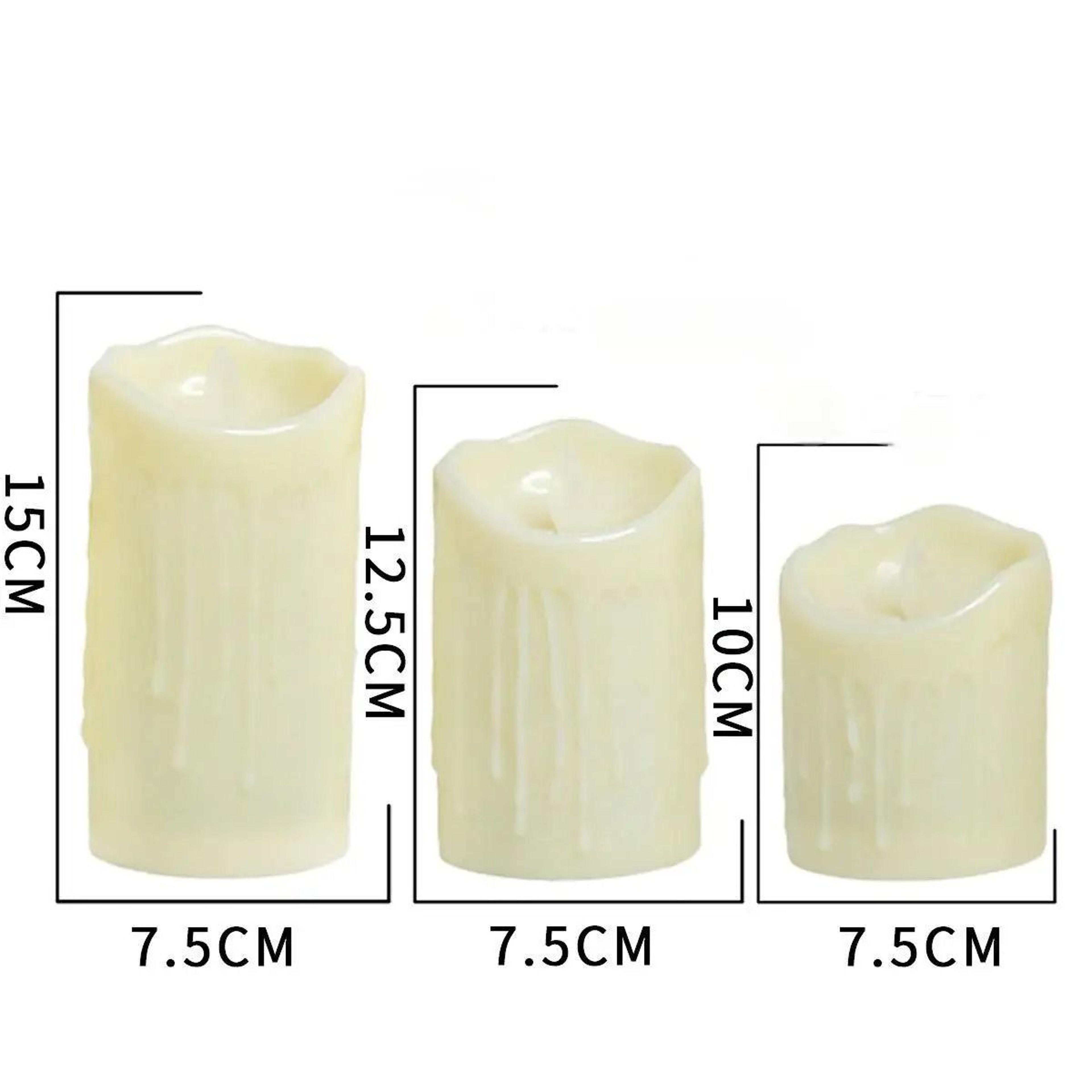 Flameless LED Candle Light Realistic Flickering Plastic Candle For Home Wedding And Party Decor 6