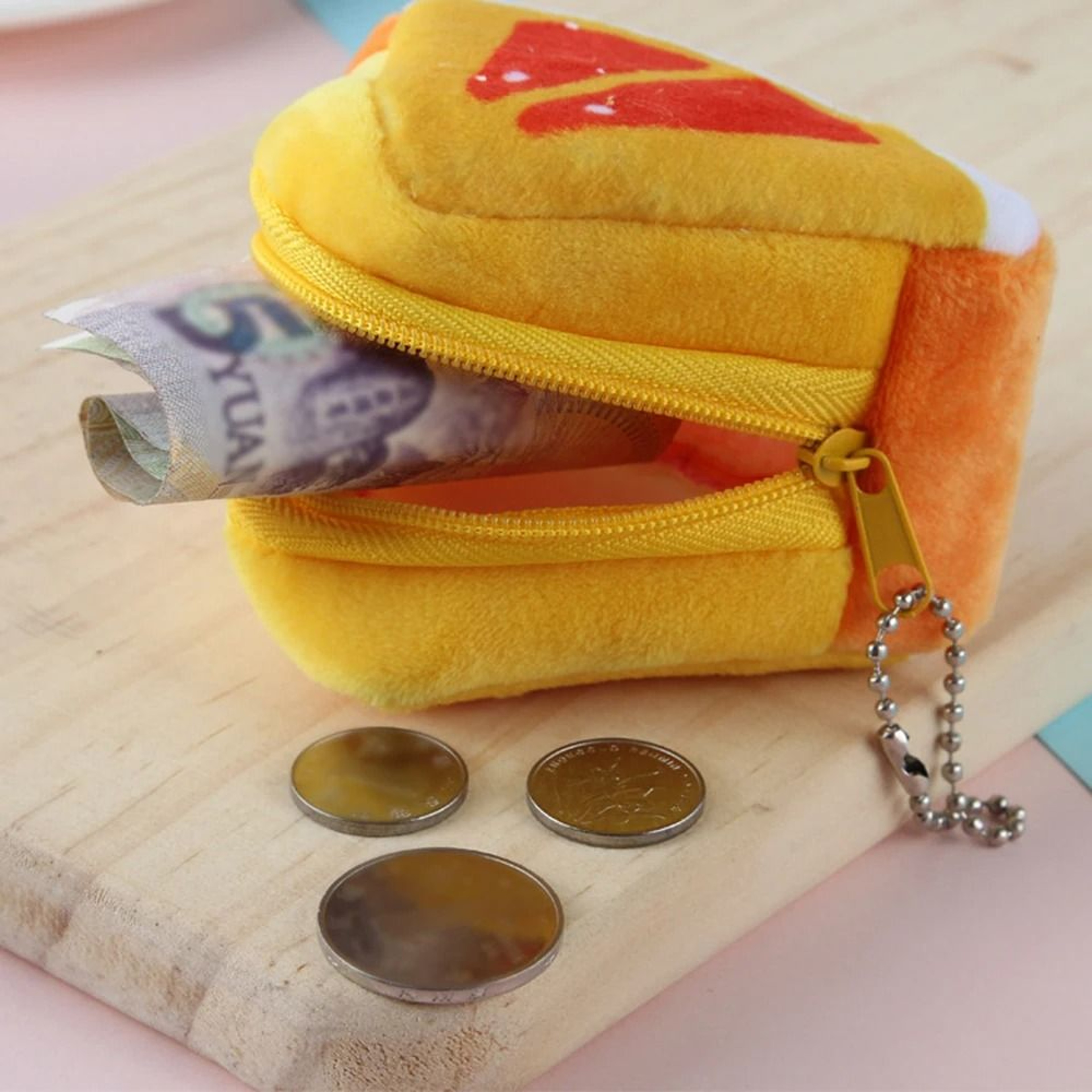 Cartoon Fruit Plush Coin Purse Keychain Bag 3