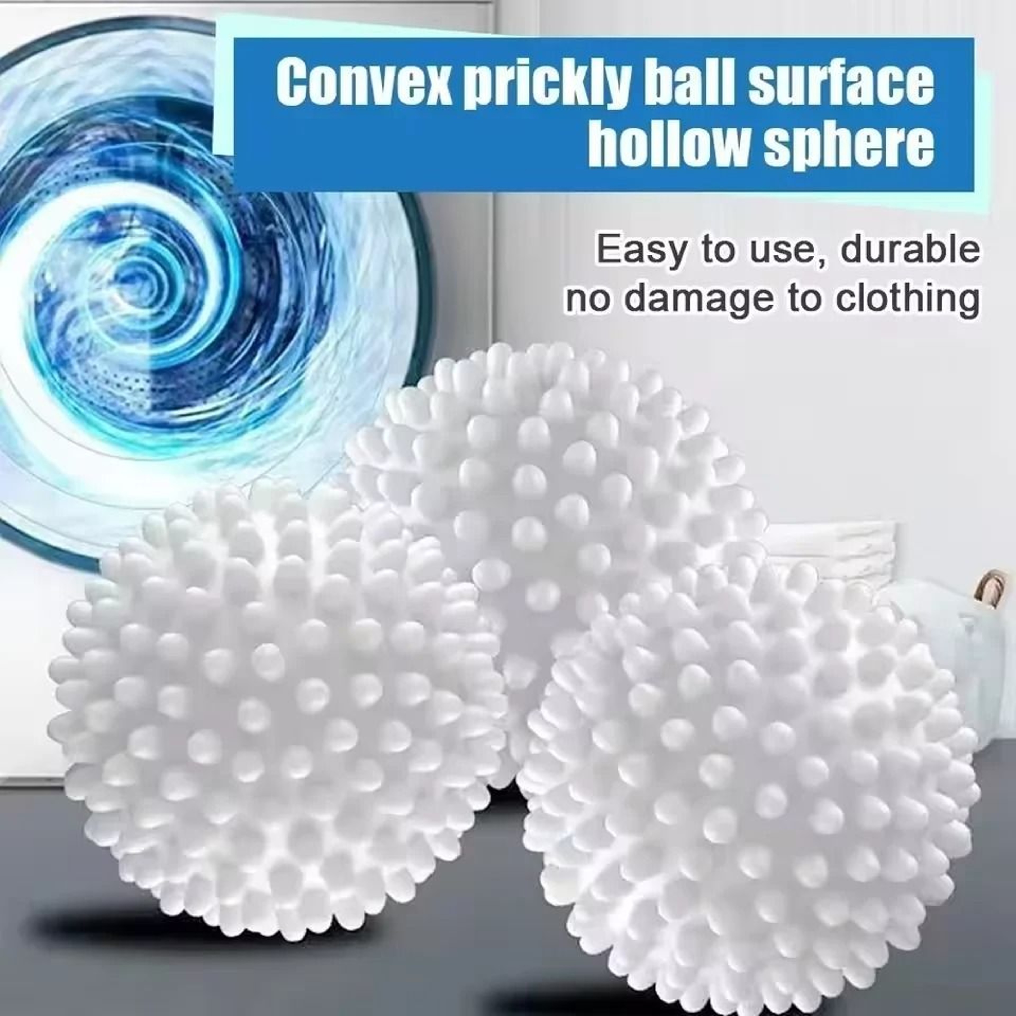 Silicone Laundry Dryer Balls Set Of 6 Anti Tangle Reusable Laundry Cleaning Balls 1
