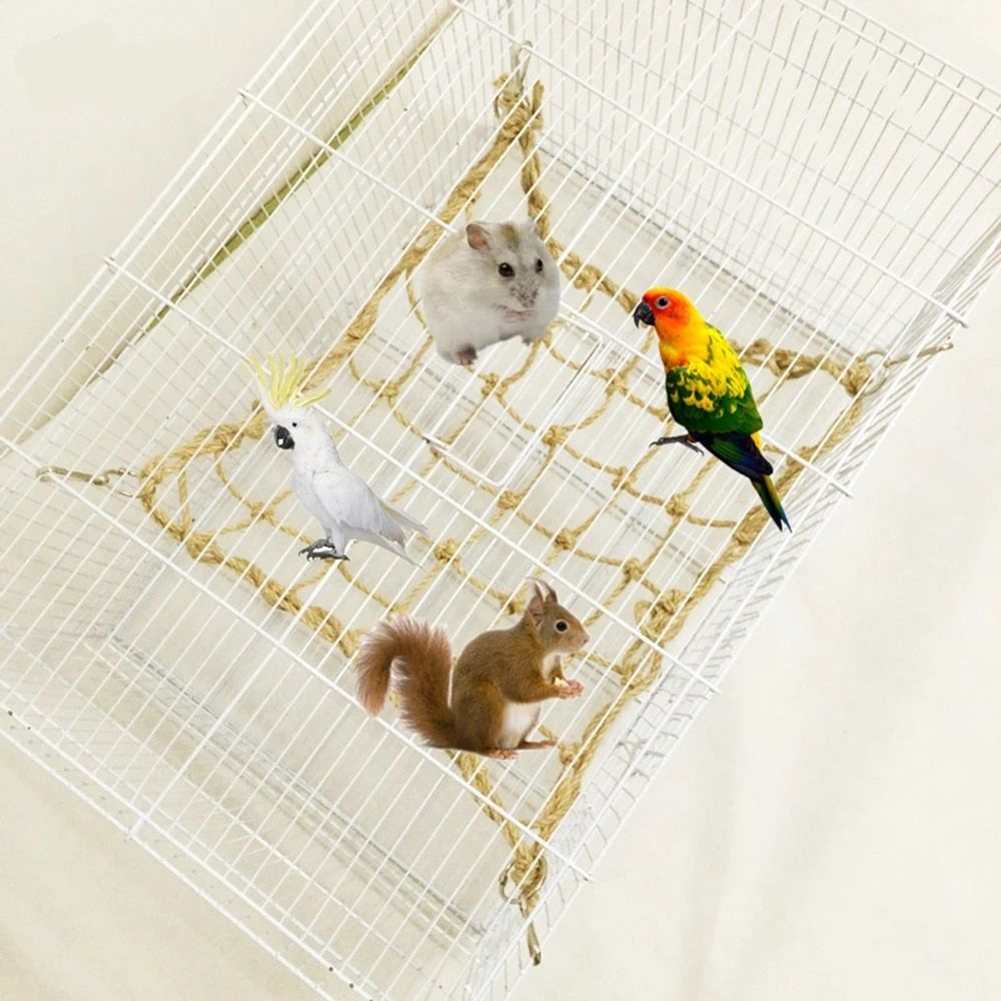 Parrot Rope Climbing Net Toy Hemp Gnawing And Adventure Play Net 2