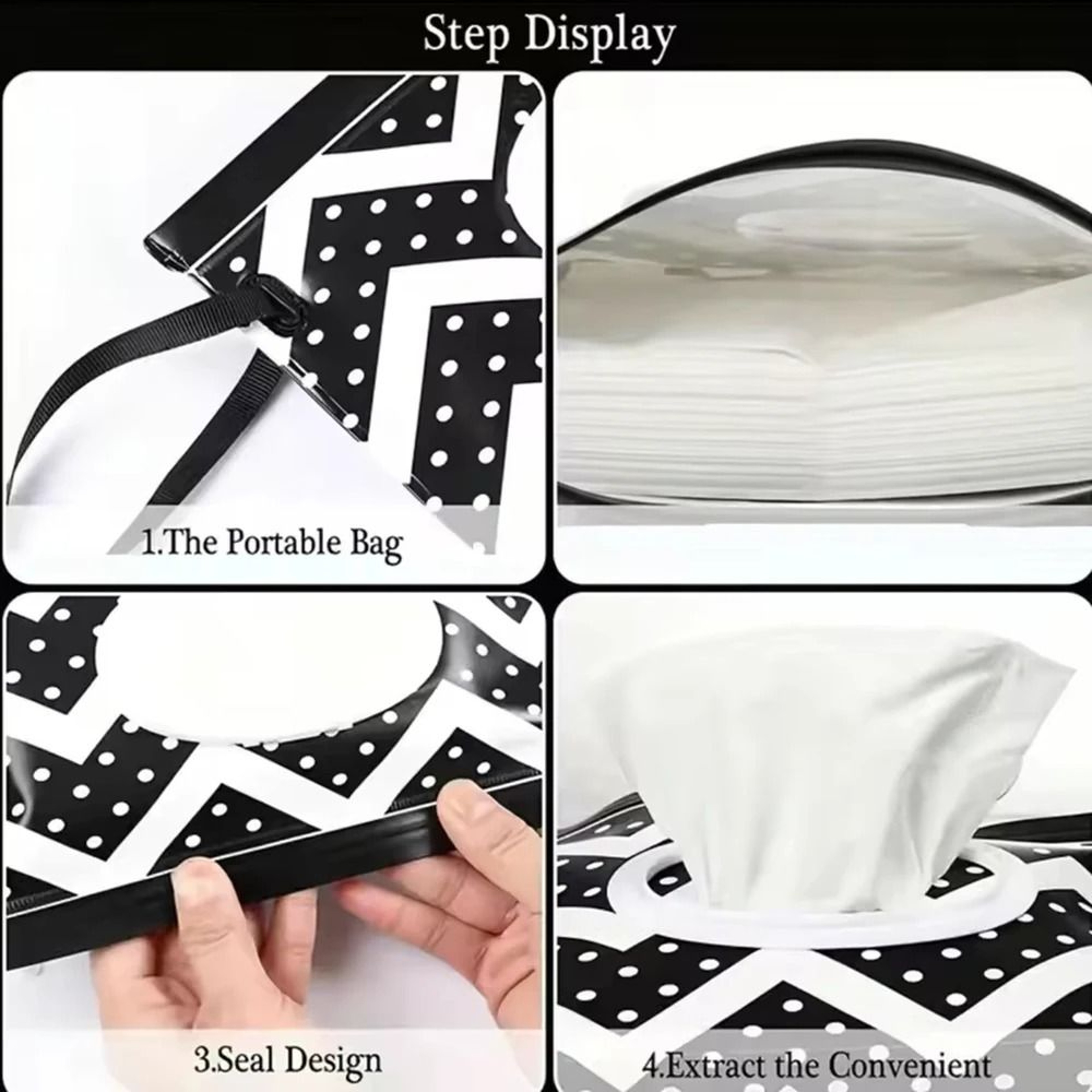 Portable Wet Wipes Pouch With Flip Cover Travel Tissue Holder Bag 2
