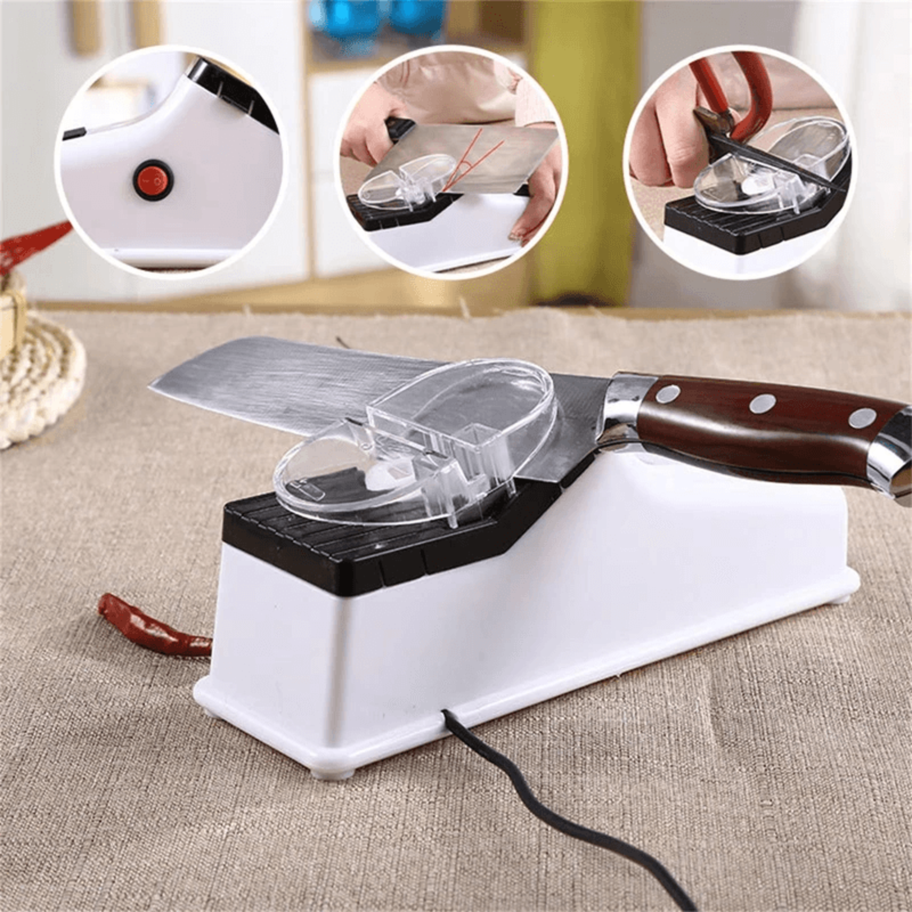 Cordfree knife sharpening tool