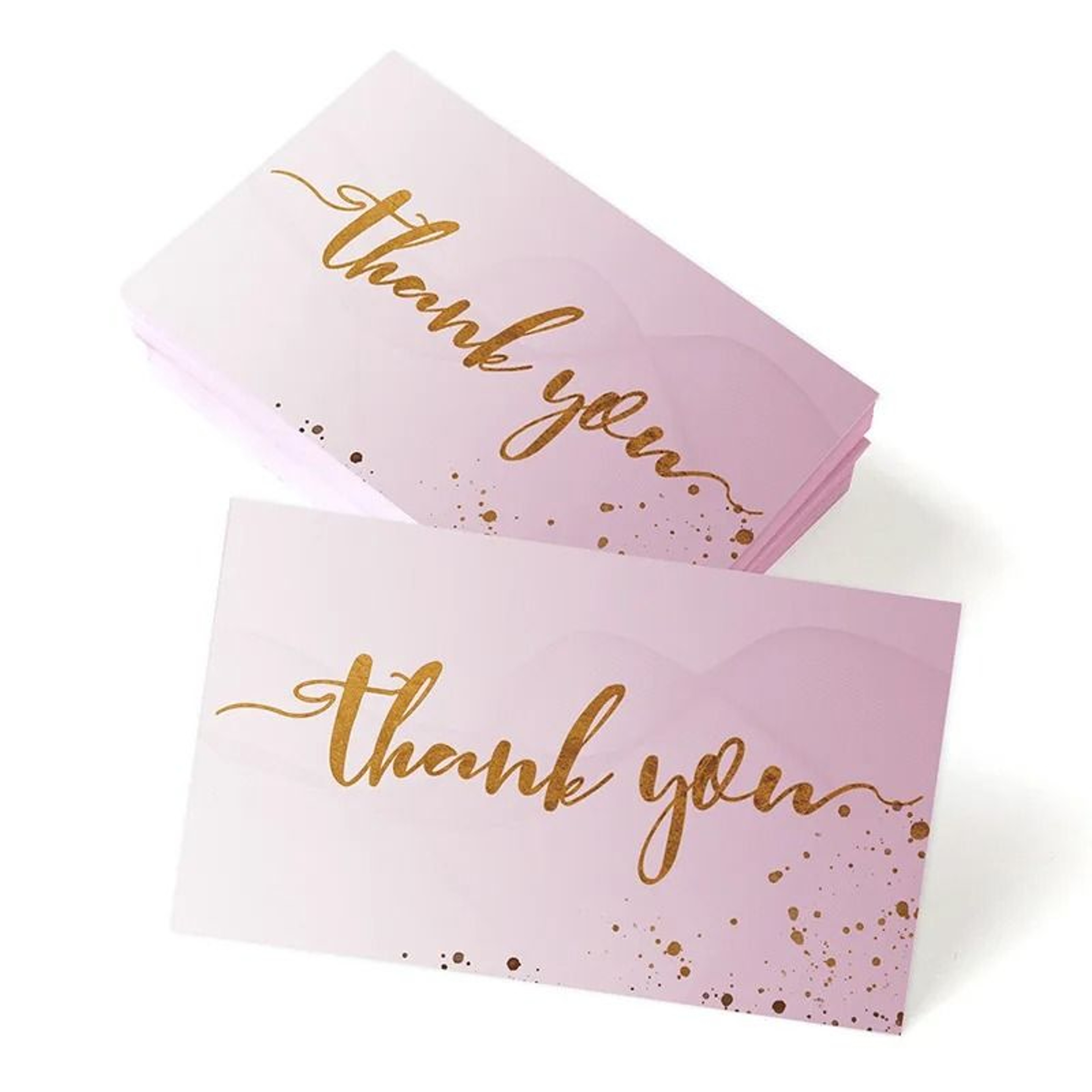 Gold Foil Thank You Cards 50 Pack Mini Textured Gratitude Notes For Weddings And Business 7