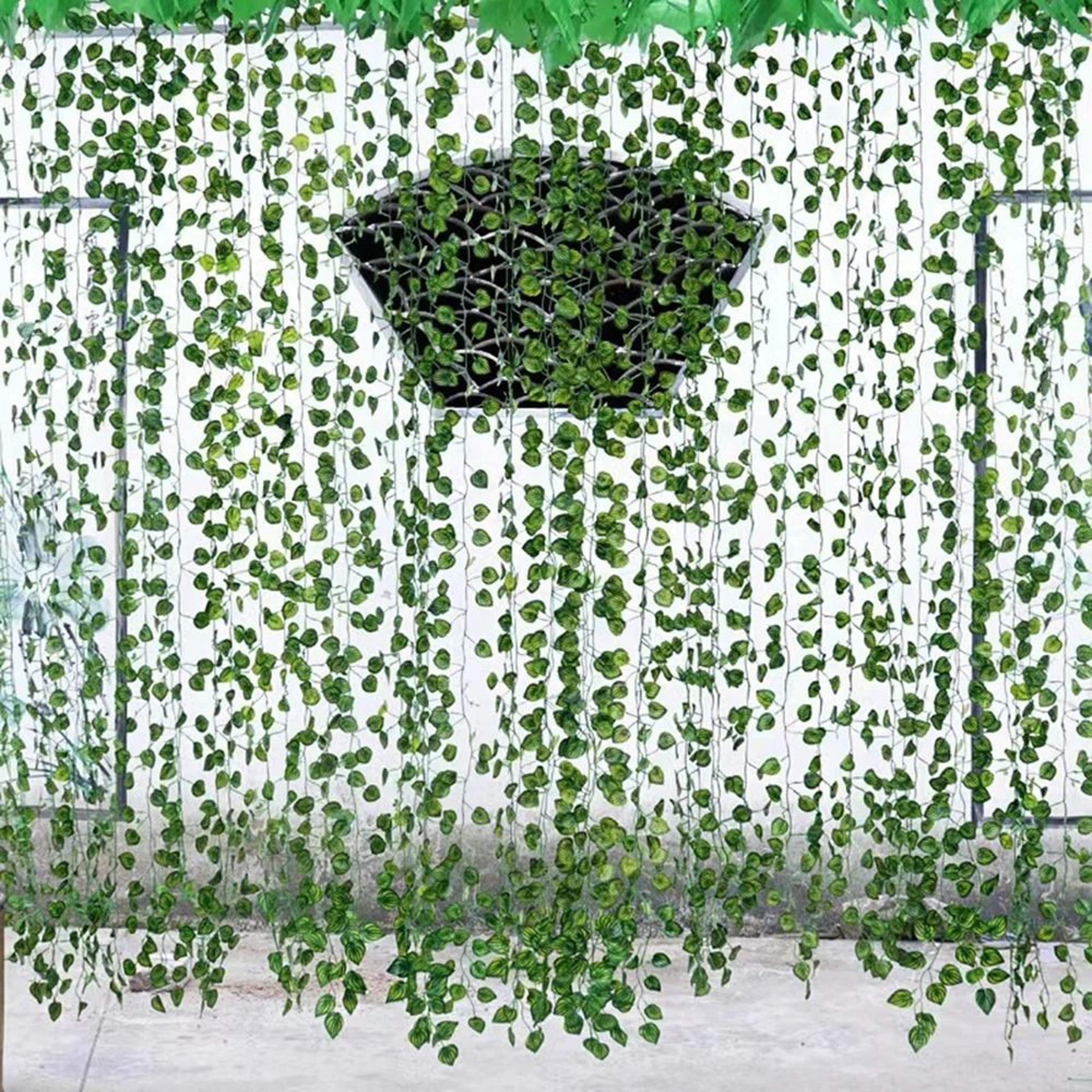Artificial Green Leaf Vine Grape Leaves Hanging Garland For Ceiling And Home Decor 4