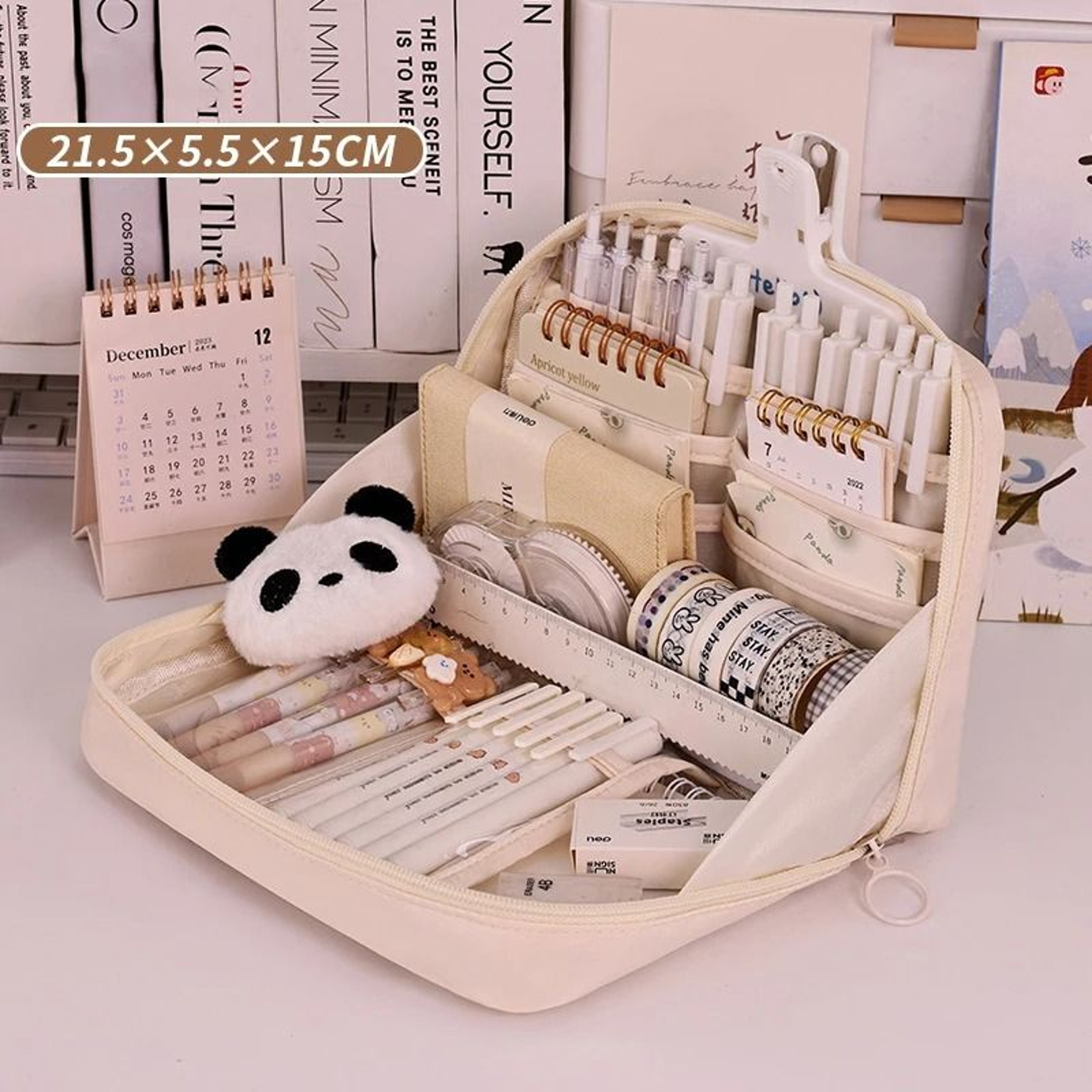 12 Layer Large Capacity Pencil Case Multifunctional Stationery Organizer Storage Bag 11