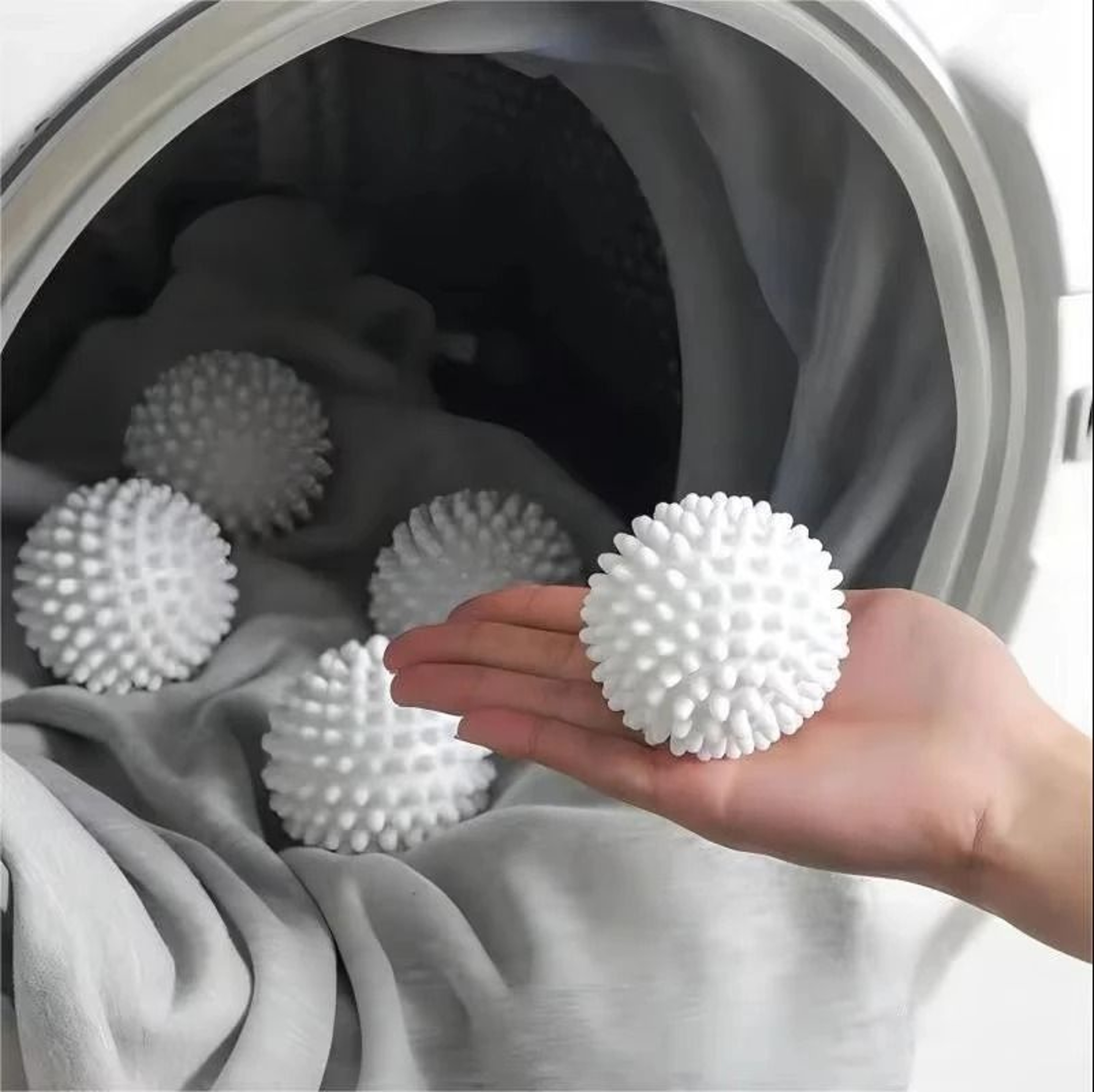Reusable Laundry Dryer Balls 4 Or 6 Pack Anti Tangle Washing Machine Cleaning Balls 6