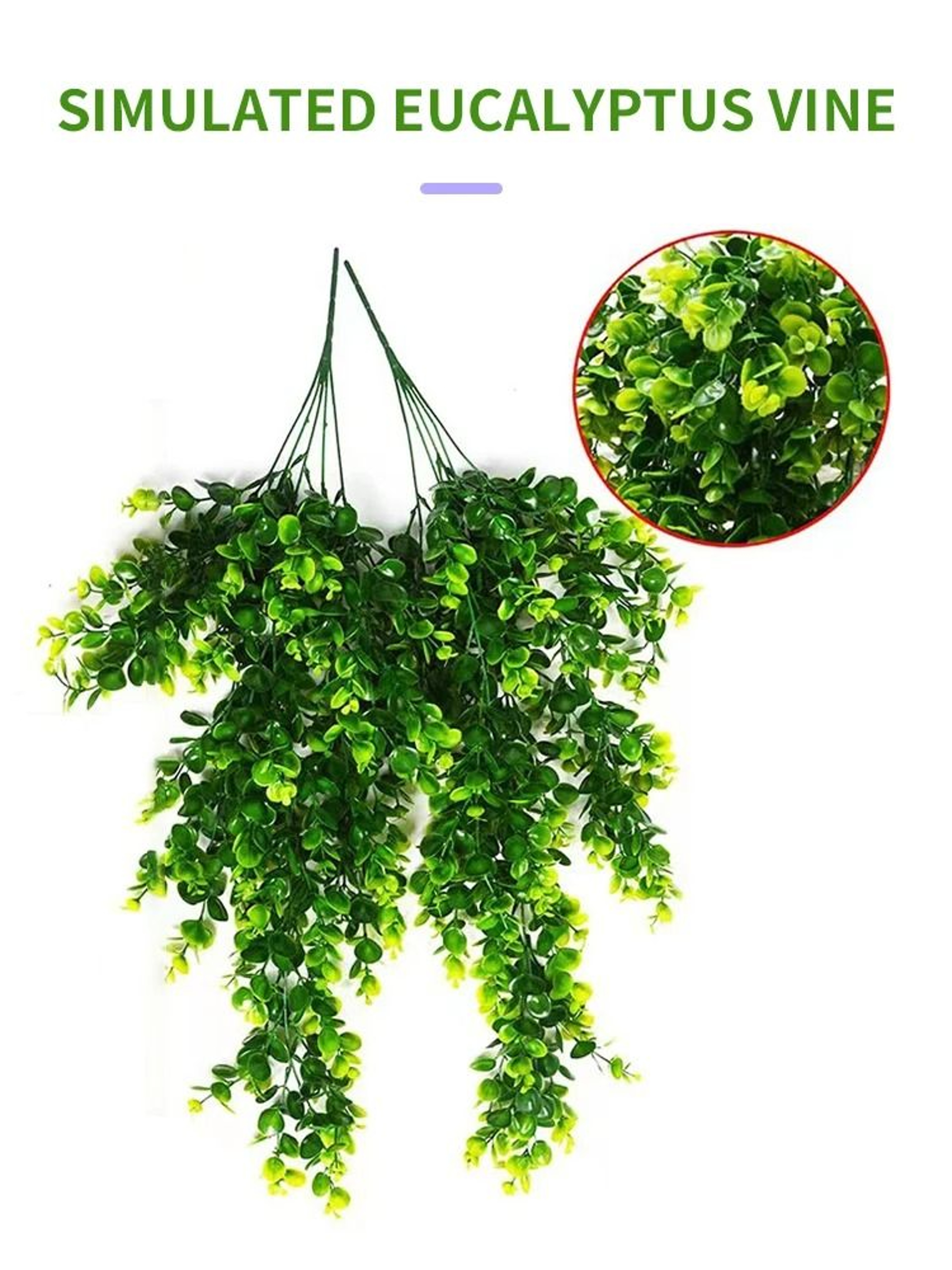 Artificial Hanging Fern Vine Wall Decor Green Plant Garland For Home Balcony And Events 5