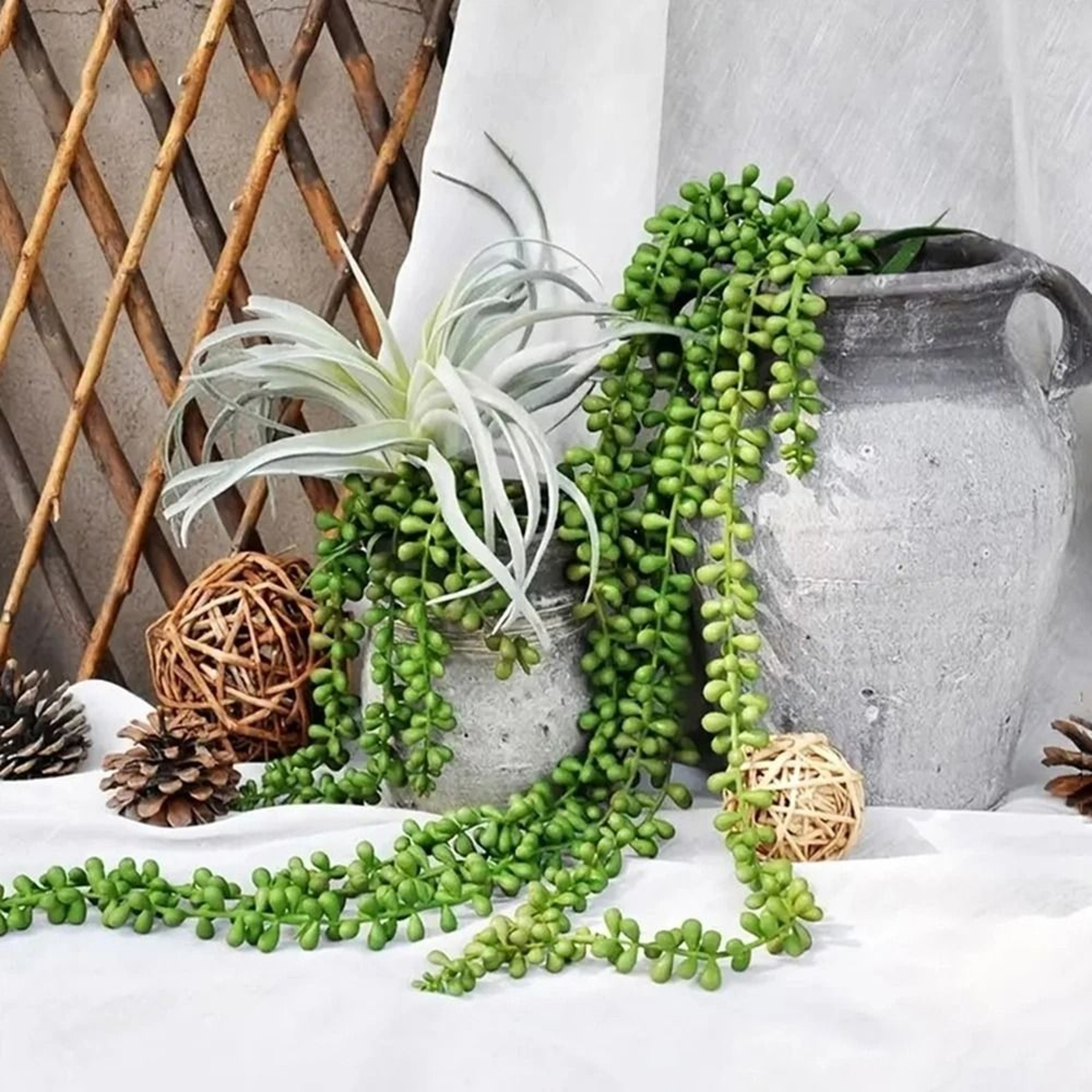 Artificial Hanging Vine Love Tears Green Plant Decor For Ceiling And Wall 4