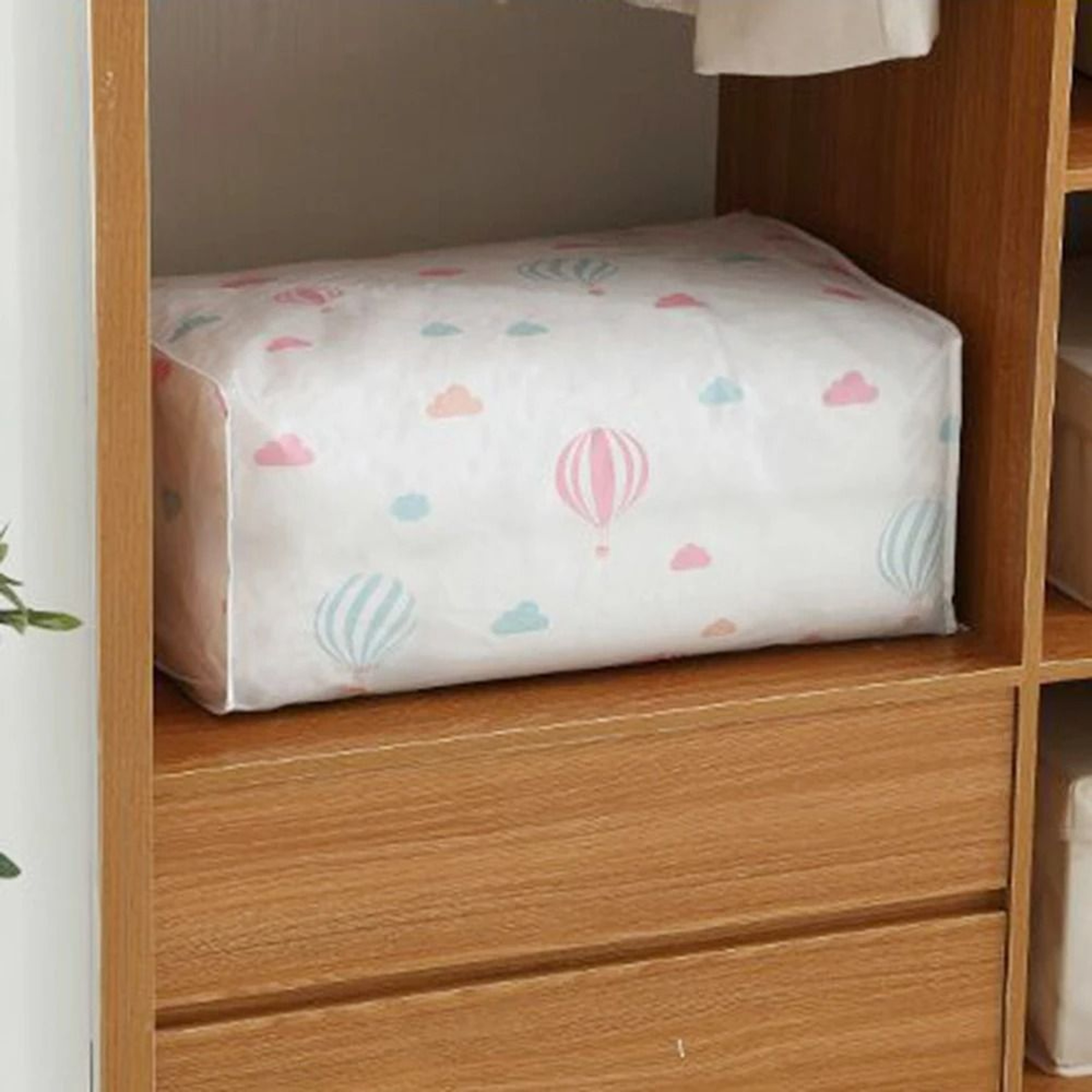 Large Waterproof Quilt Storage Bag PEVA Dustproof Blanket And Clothes Organizer With Zipper 2