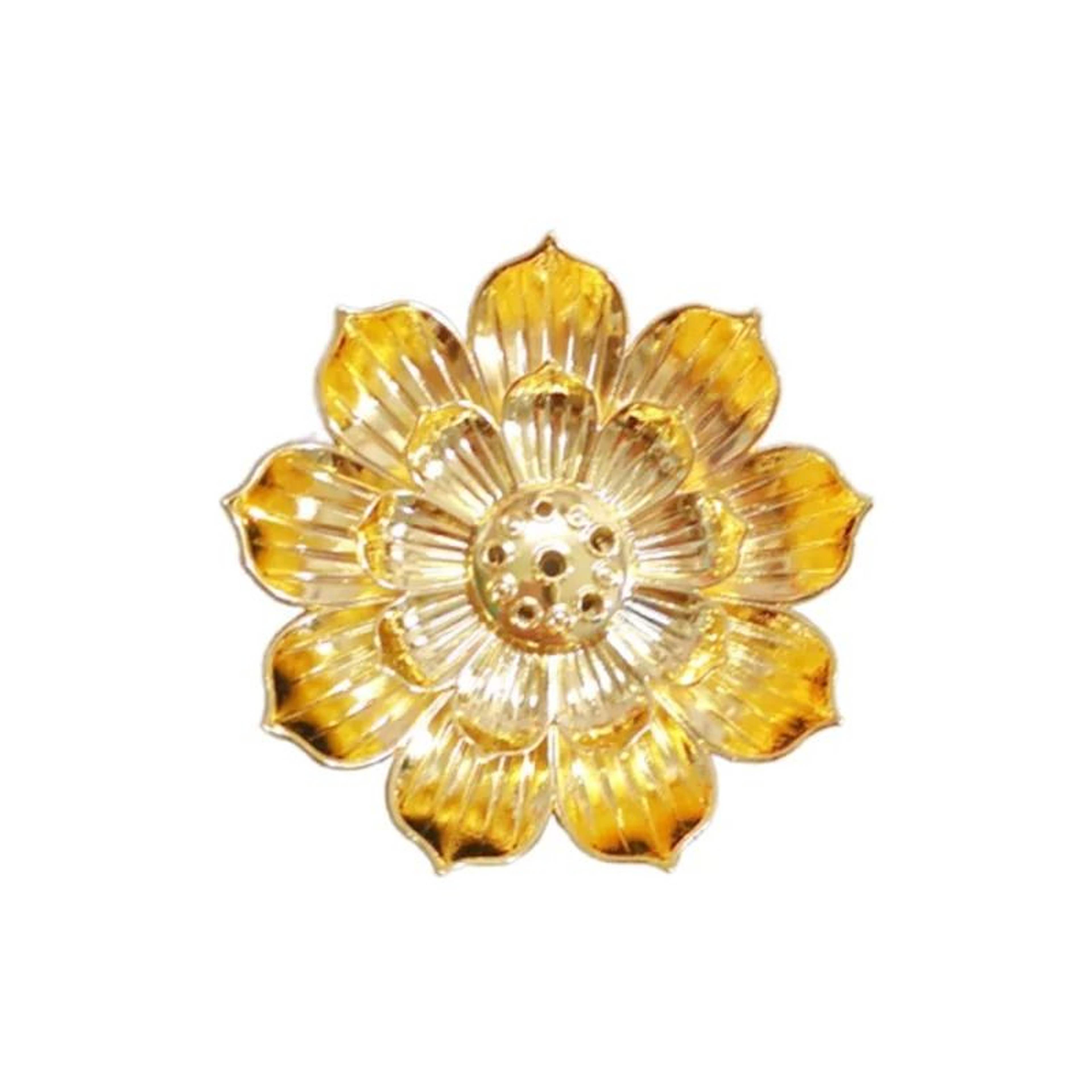 Bronze Lotus Incense Burner Plate Alloy Stick Holder For Meditation And Home Decor 2