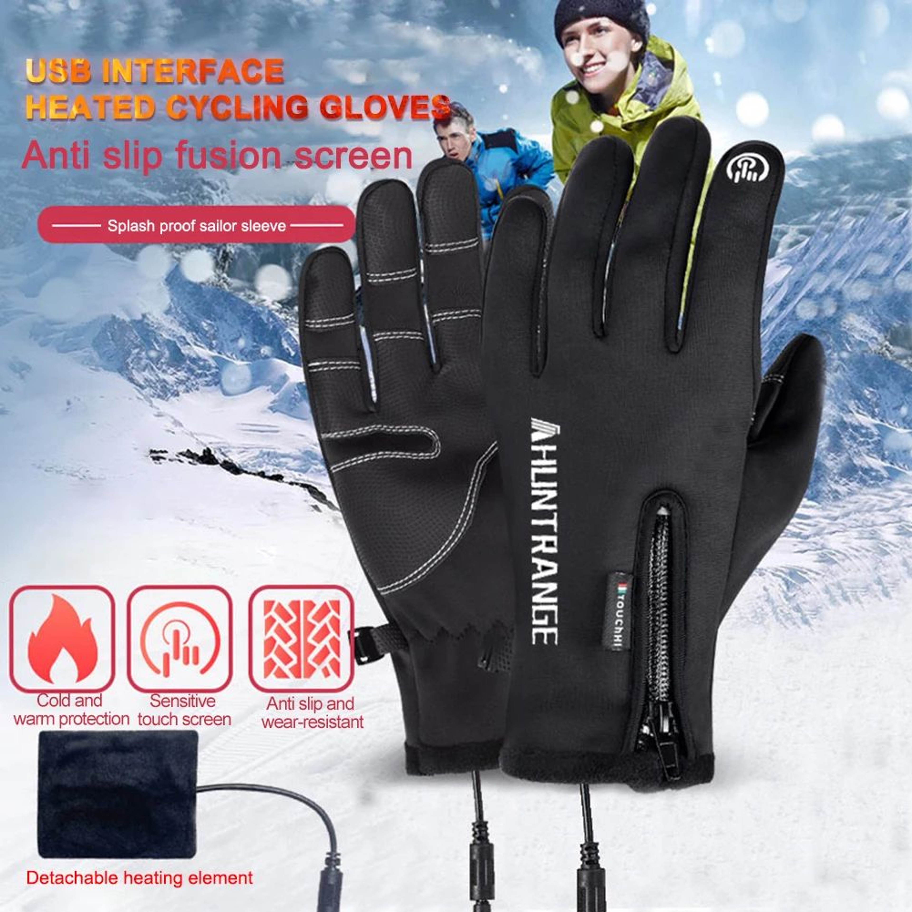 gloves warming hands while holding a phone