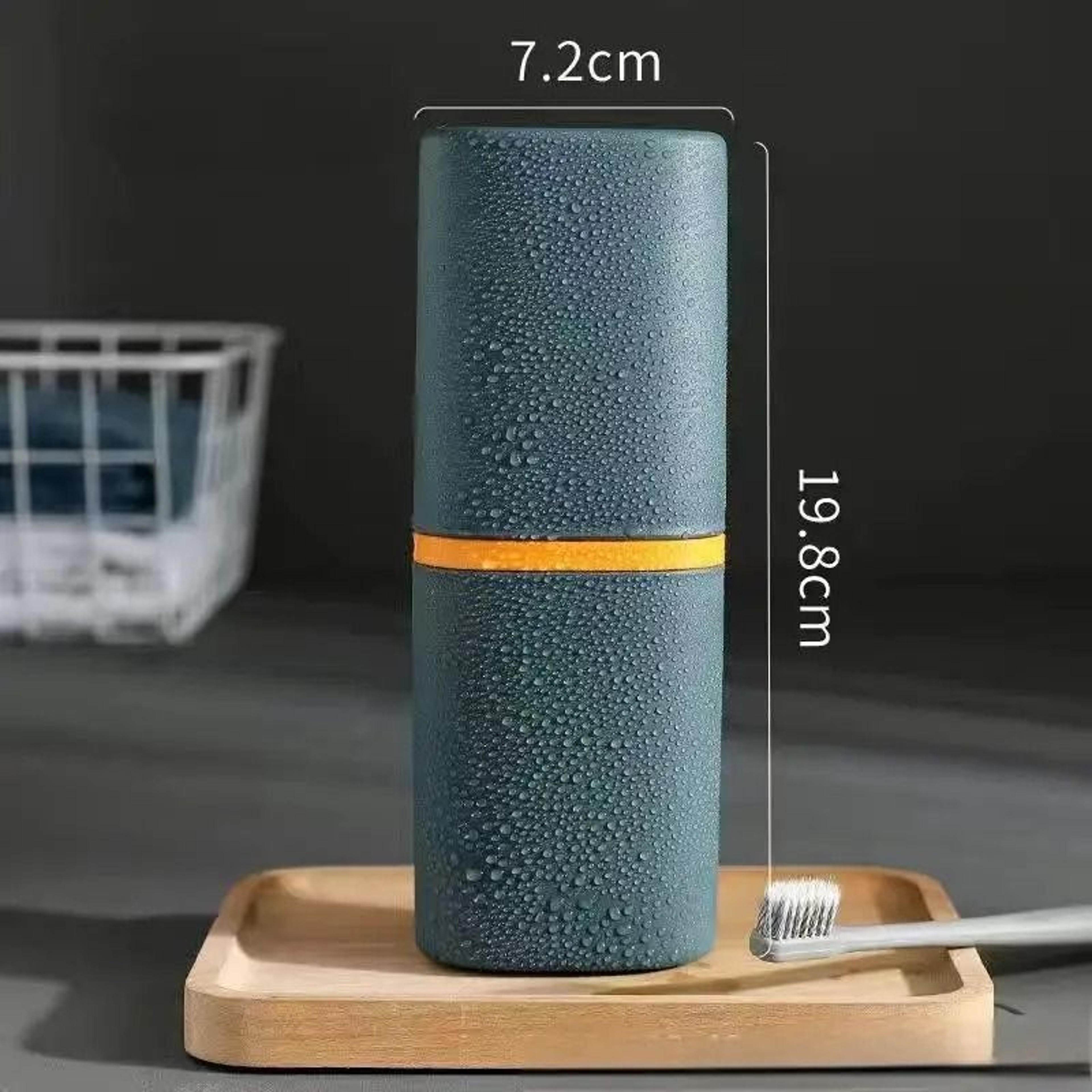 Portable Travel Toothbrush Case Holder PP Storage Box With Dual Cup Design For Camping And Business 7