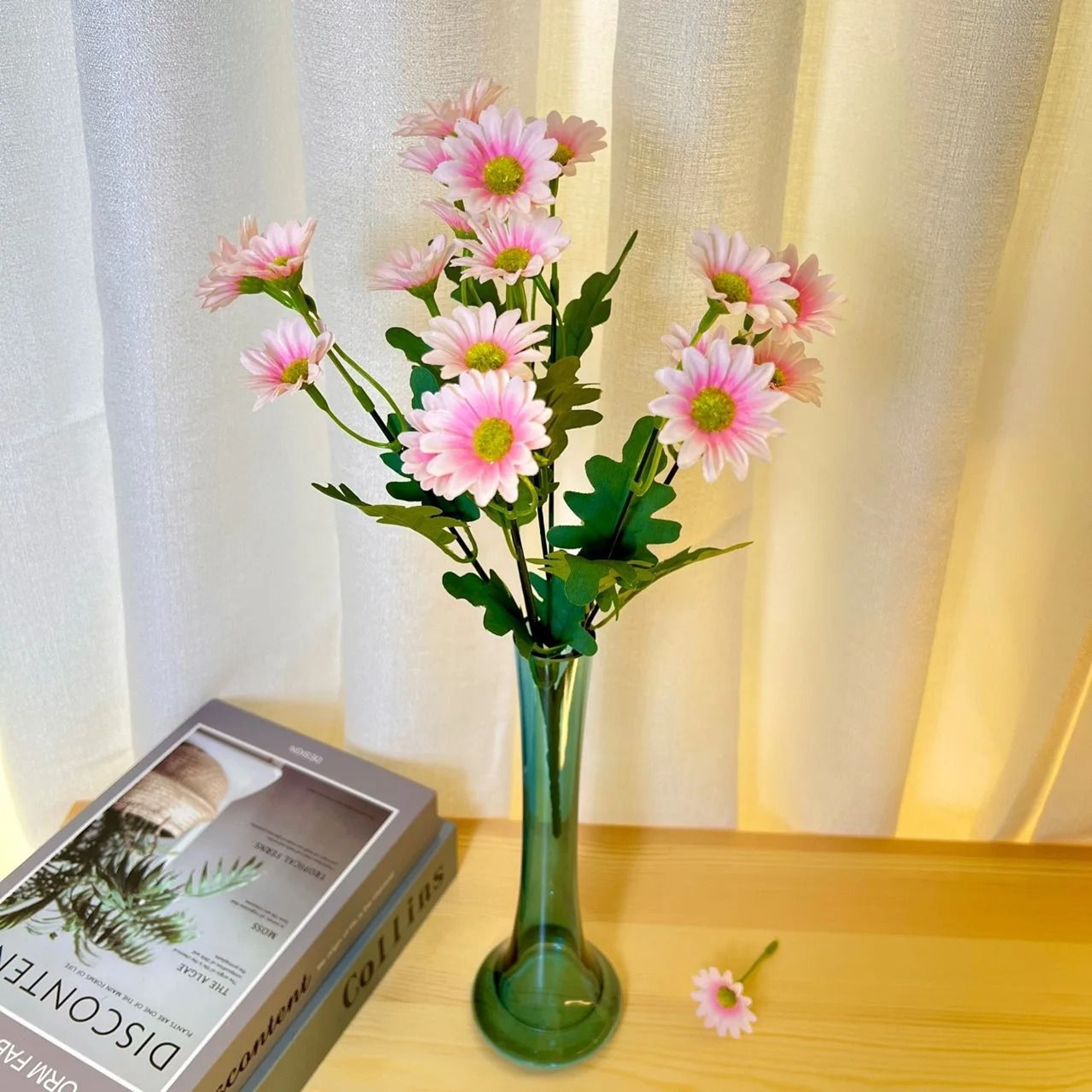 21 Head Artificial Daisy And Sunflower Bouquet Silk Chamomile Flowers For Wedding And Home DIY Deco 12