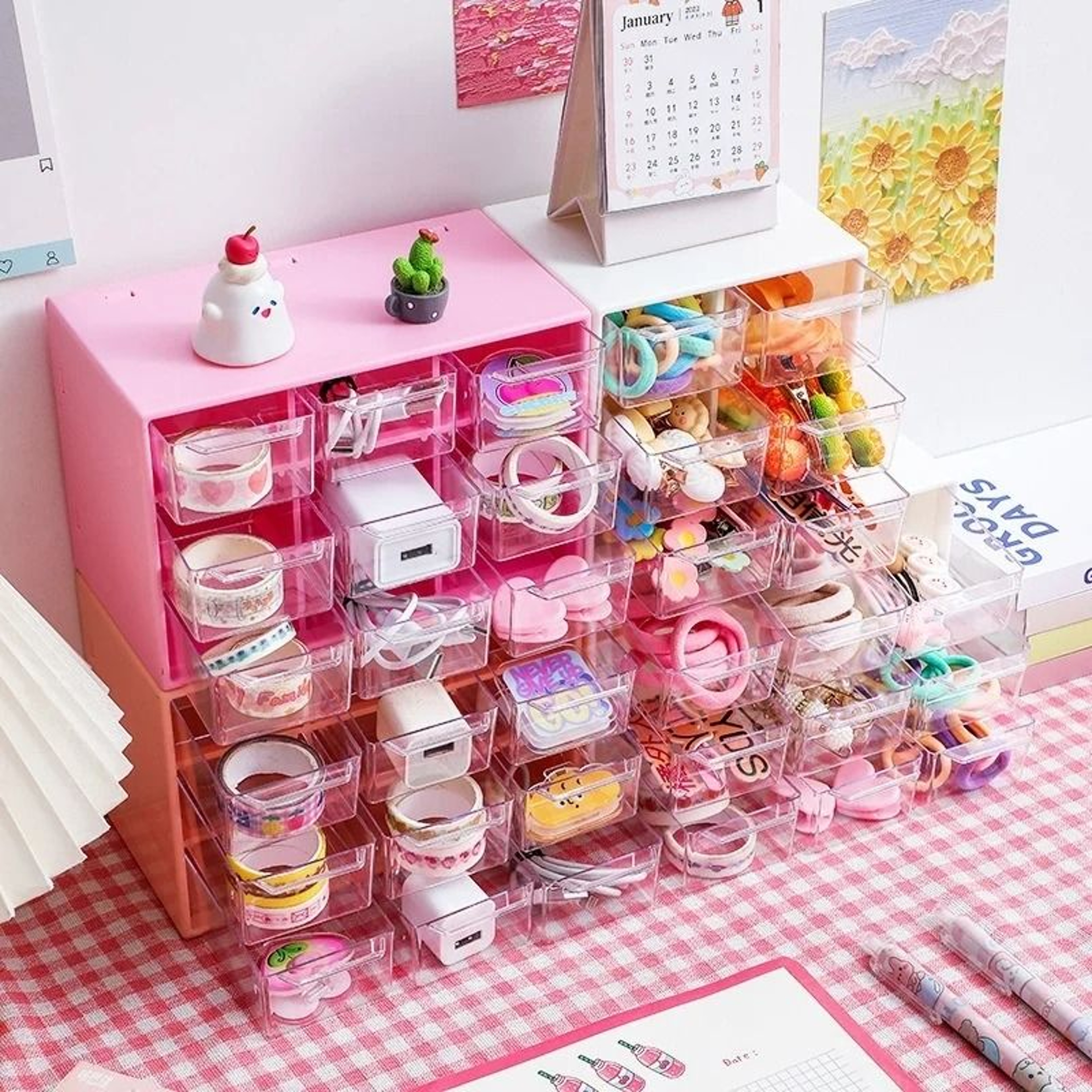 9 Grid Desktop Drawer Organizer Box Small Partition Storage For Desk Mini Drawers And Wall Mounted  4