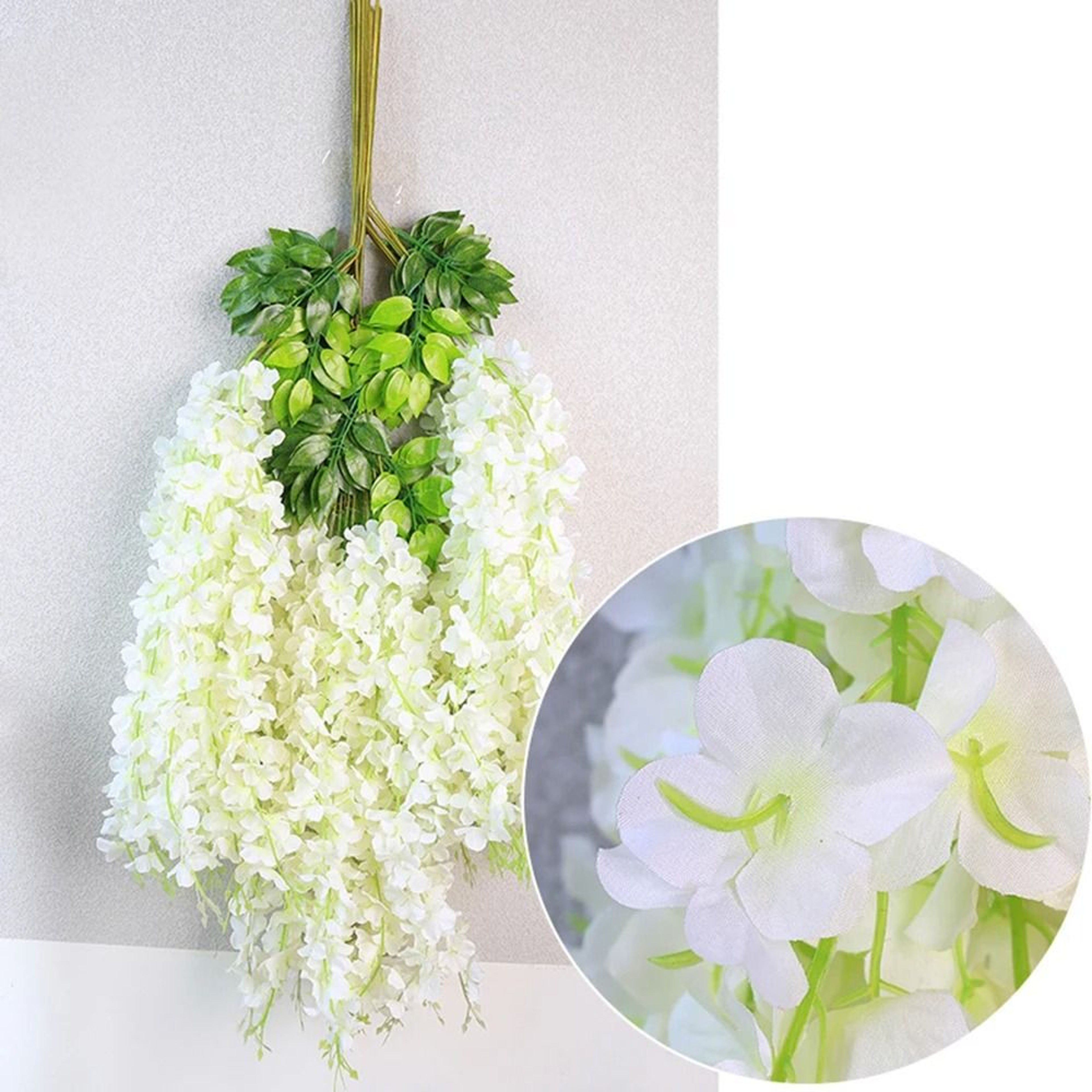 Artificial Wisteria Hanging Garland 12 Piece Flower Strings For Wedding Arch Garden And Home Party  2