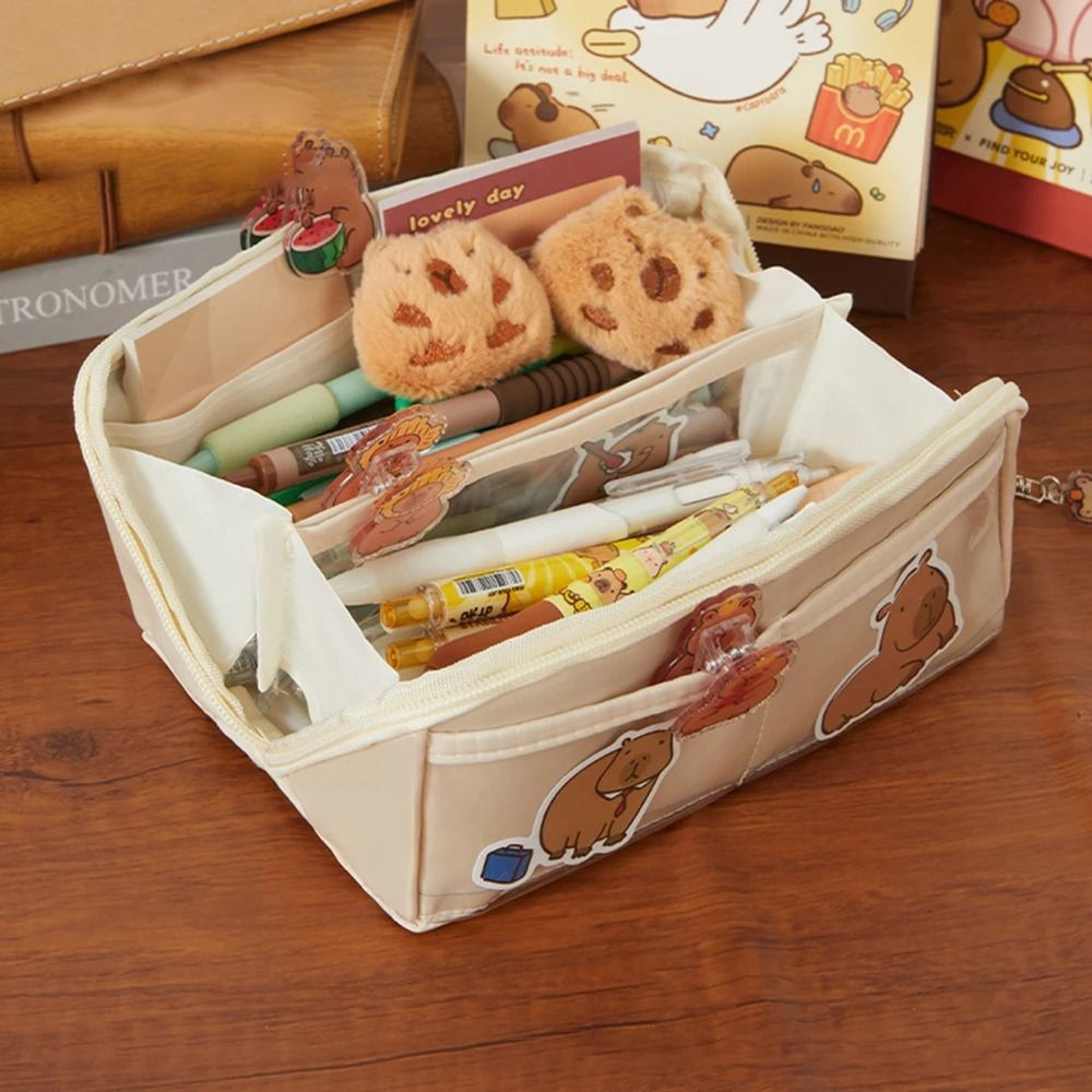 10 Tier Transparent Pencil Case High Capacity Multi Compartment Pen Bag For Kids School And Travel 4