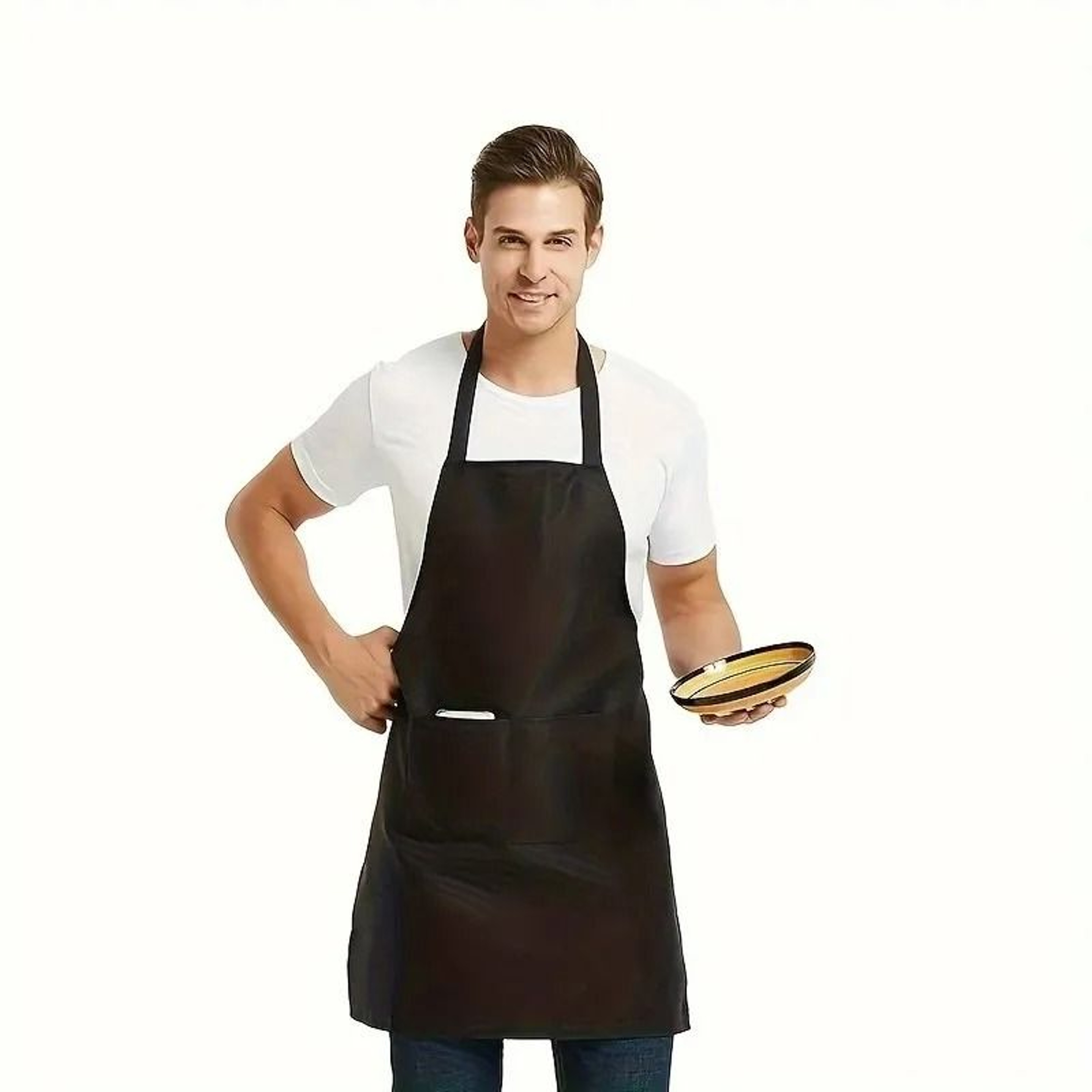 Adjustable Canvas Apron Set With Pockets Comfort Fit For Cooking And Work 4 Pack 4