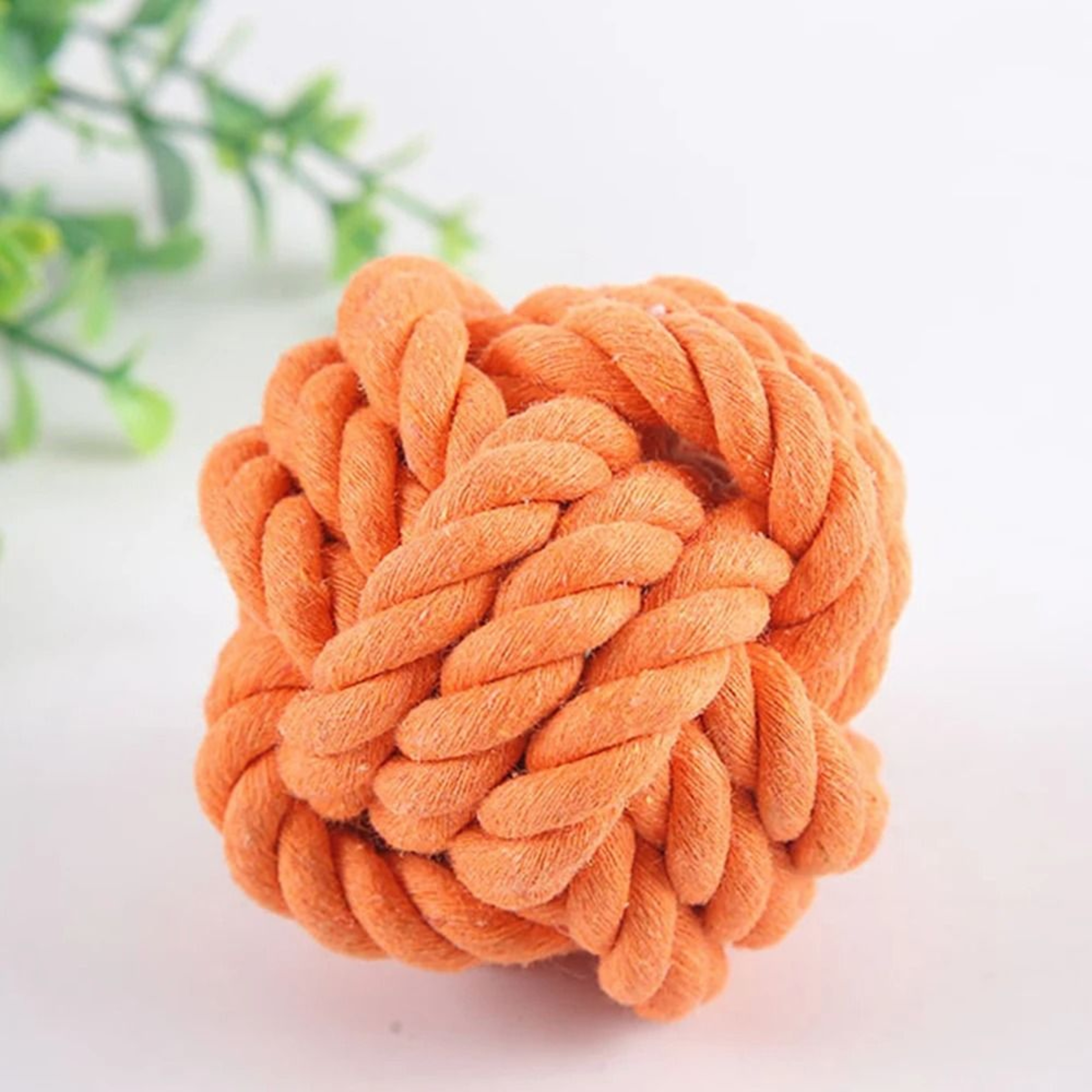 Cotton Rope Ball Dog Chew Toy Bite Resistant Teeth Cleaning Puppy Training Ball 1