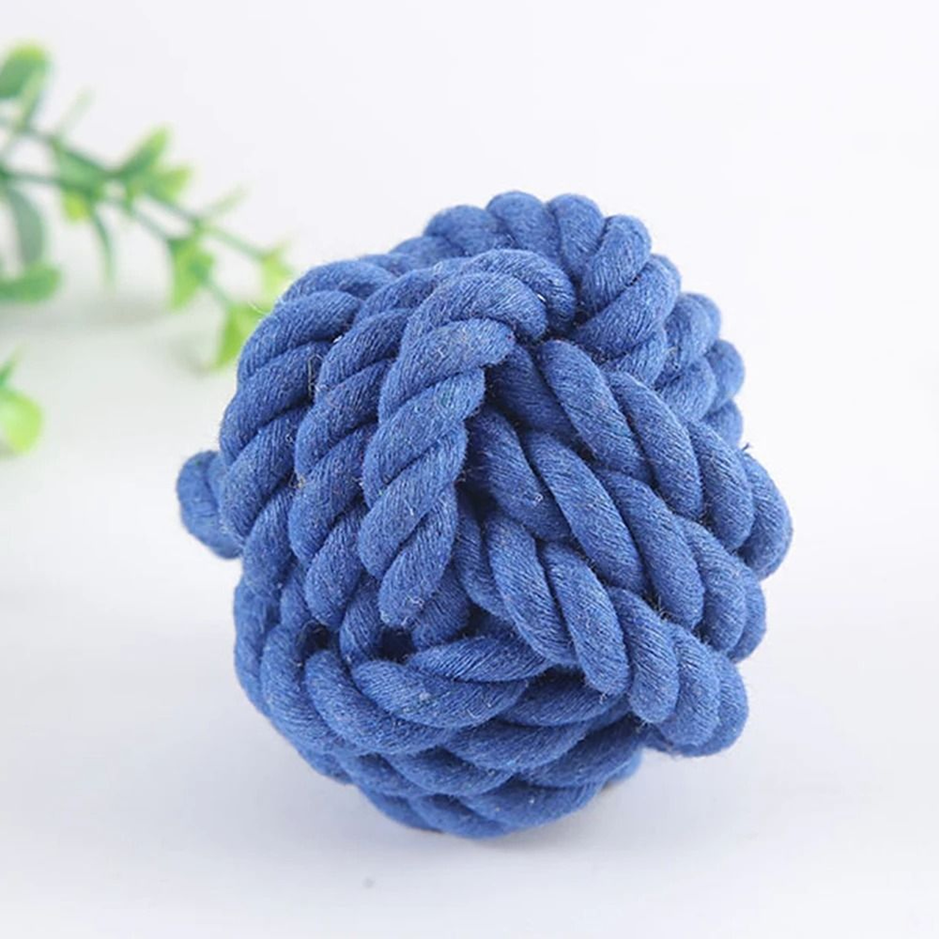 Cotton Rope Ball Dog Chew Toy Bite Resistant Teeth Cleaning Puppy Training Ball 3