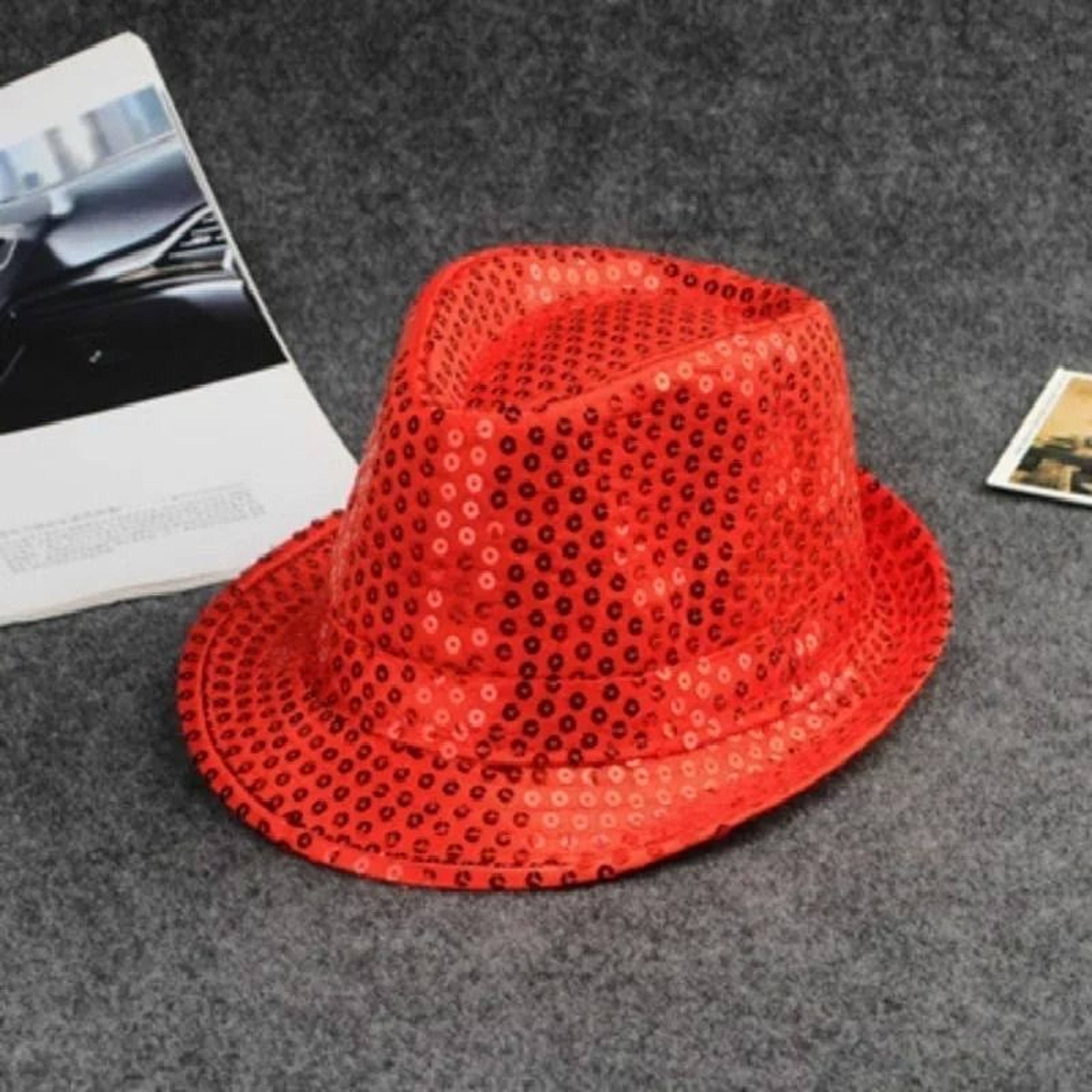 Sequined Top Hat For Adults And Kids Sparkly Party Dance Performance Costume Hat 8