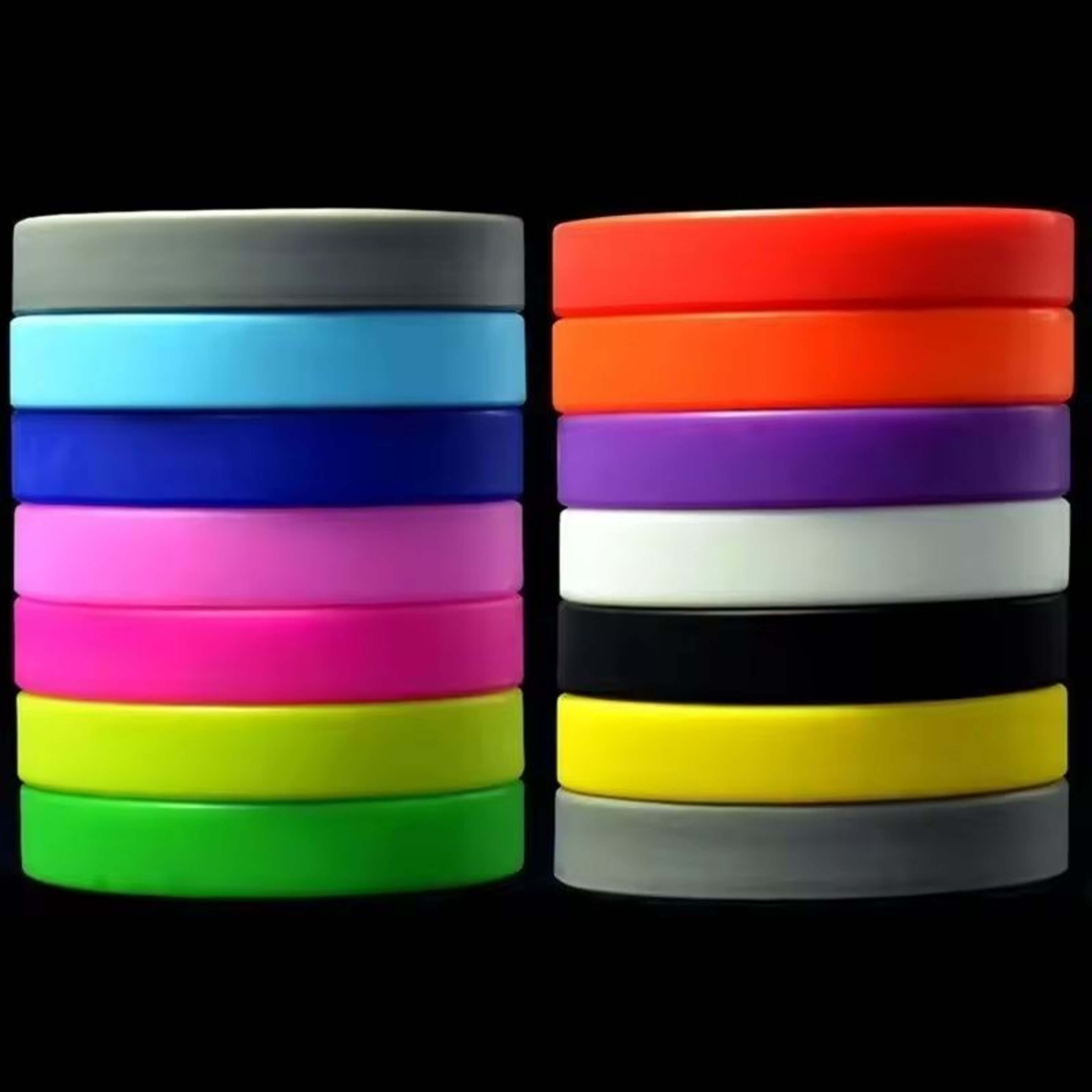 Luminous Silicone Wristband Set Glow Sports Bracelets For Outdoor Training 5 Pack 5