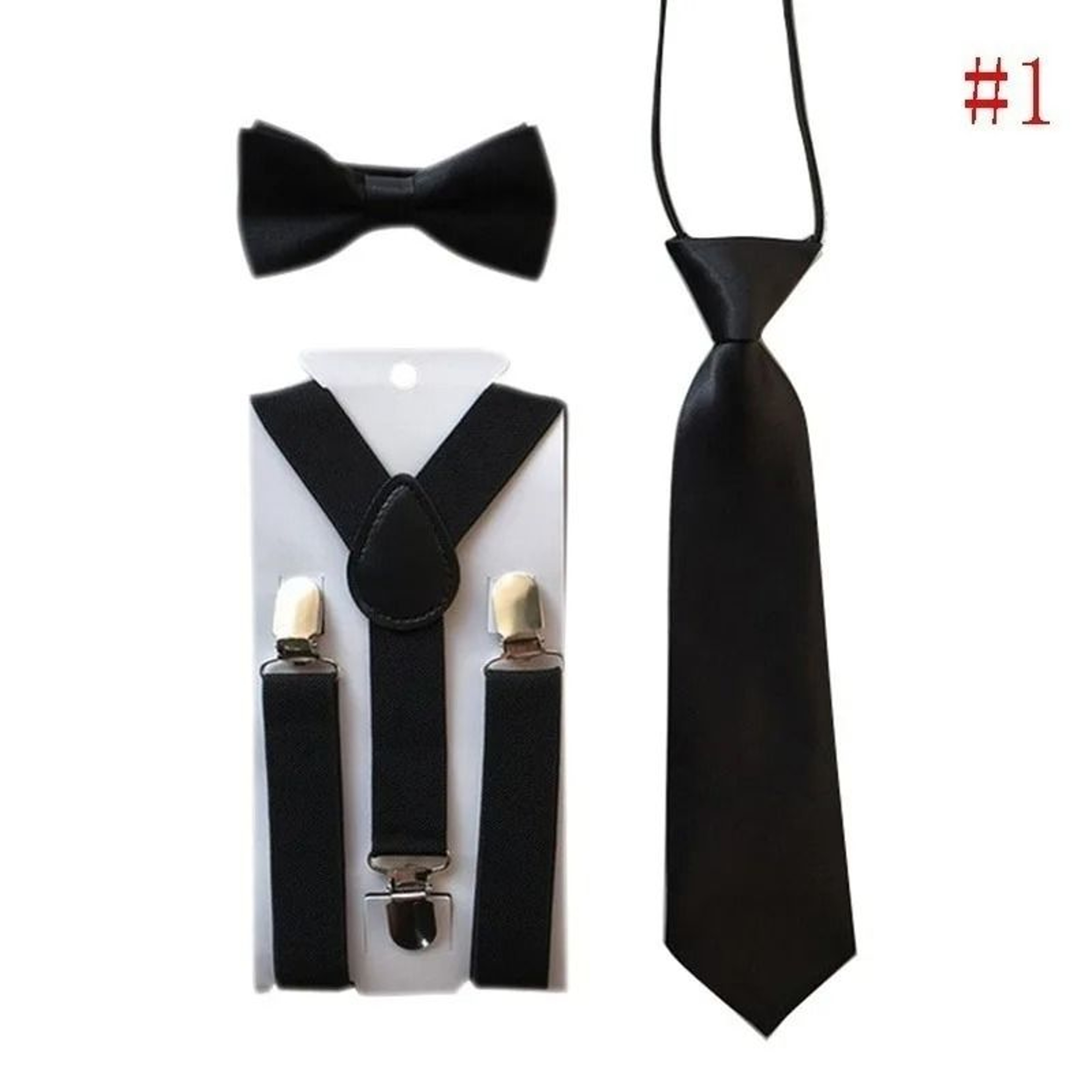 3Piece Kids Suspenders And Bowtie Set 2