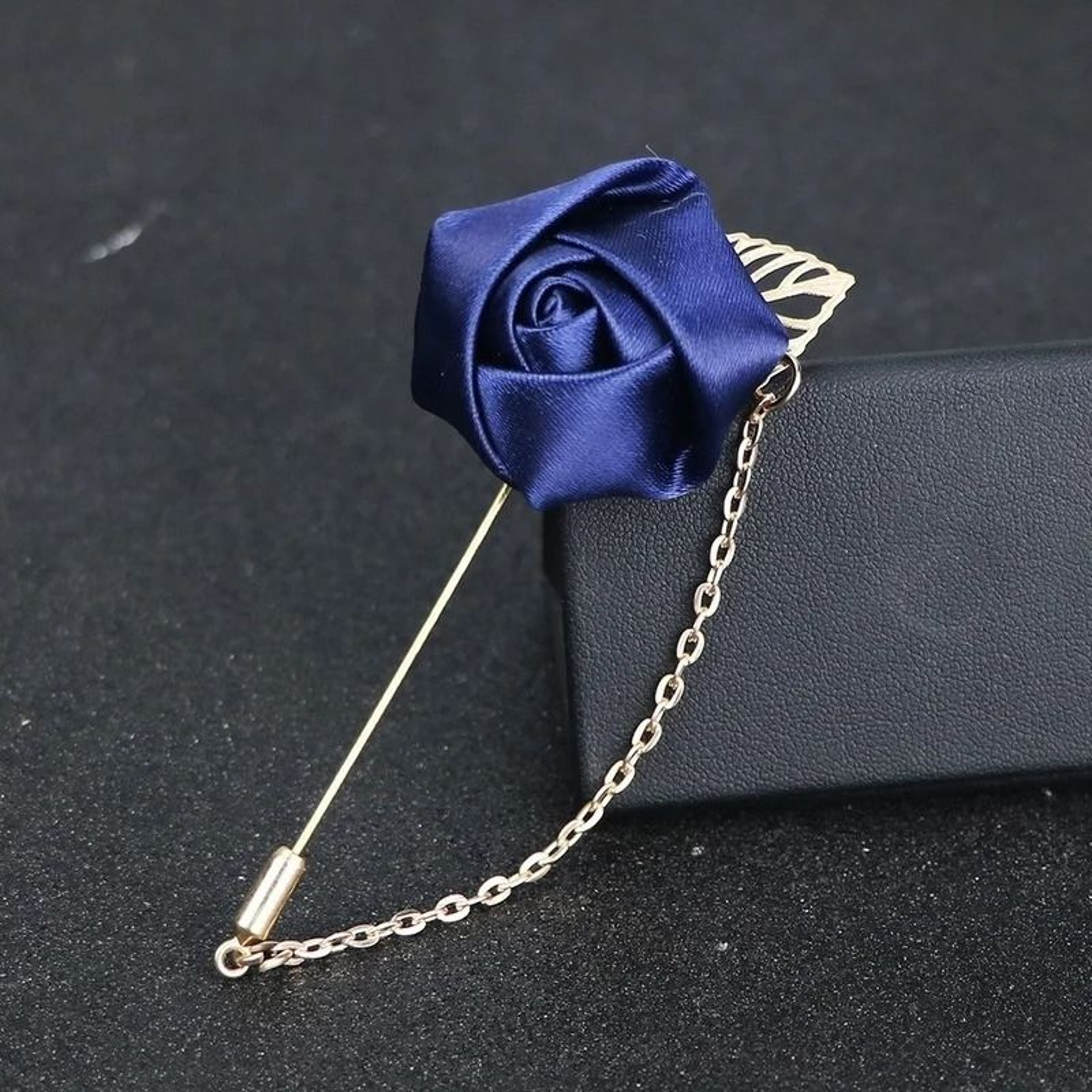 Handmade Canvas Rose Flower Brooch Pin 5
