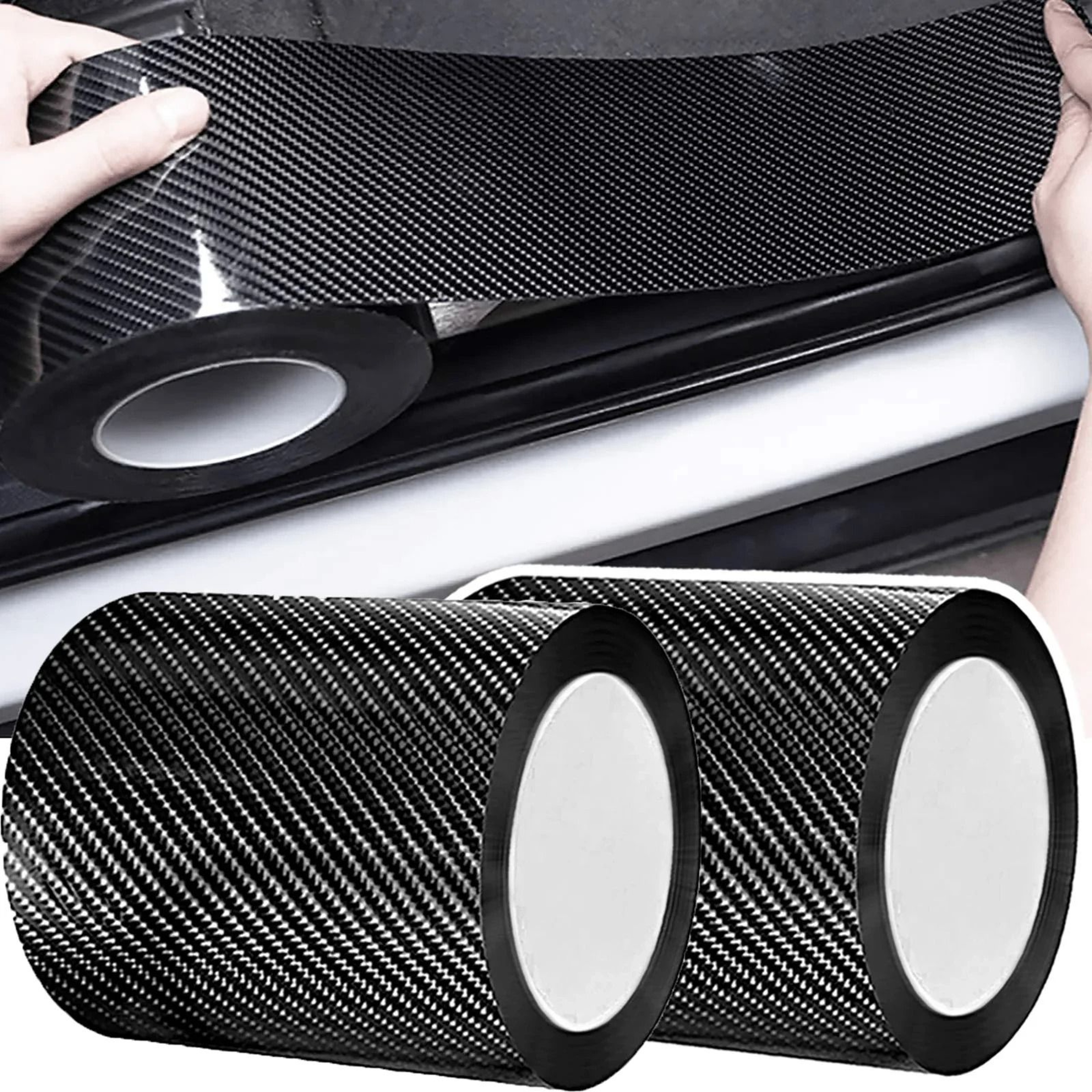 3D Nano Carbon Fiber Car Door Edge Protector Waterproof And Scratch Resistant Adhesive Tape 0