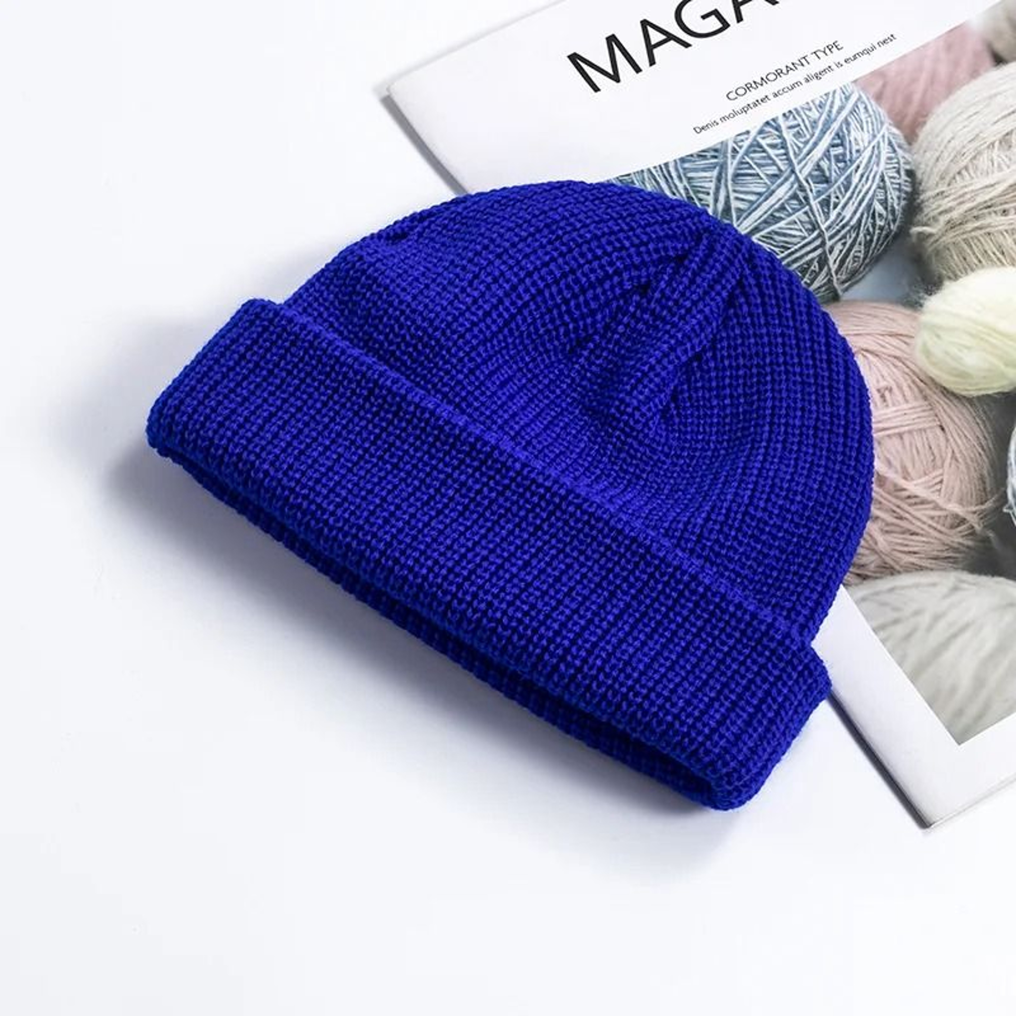 Knitted Hat For Men And Women Wool Fashion Simple Warm Skullies Winter Beanie Cap 9