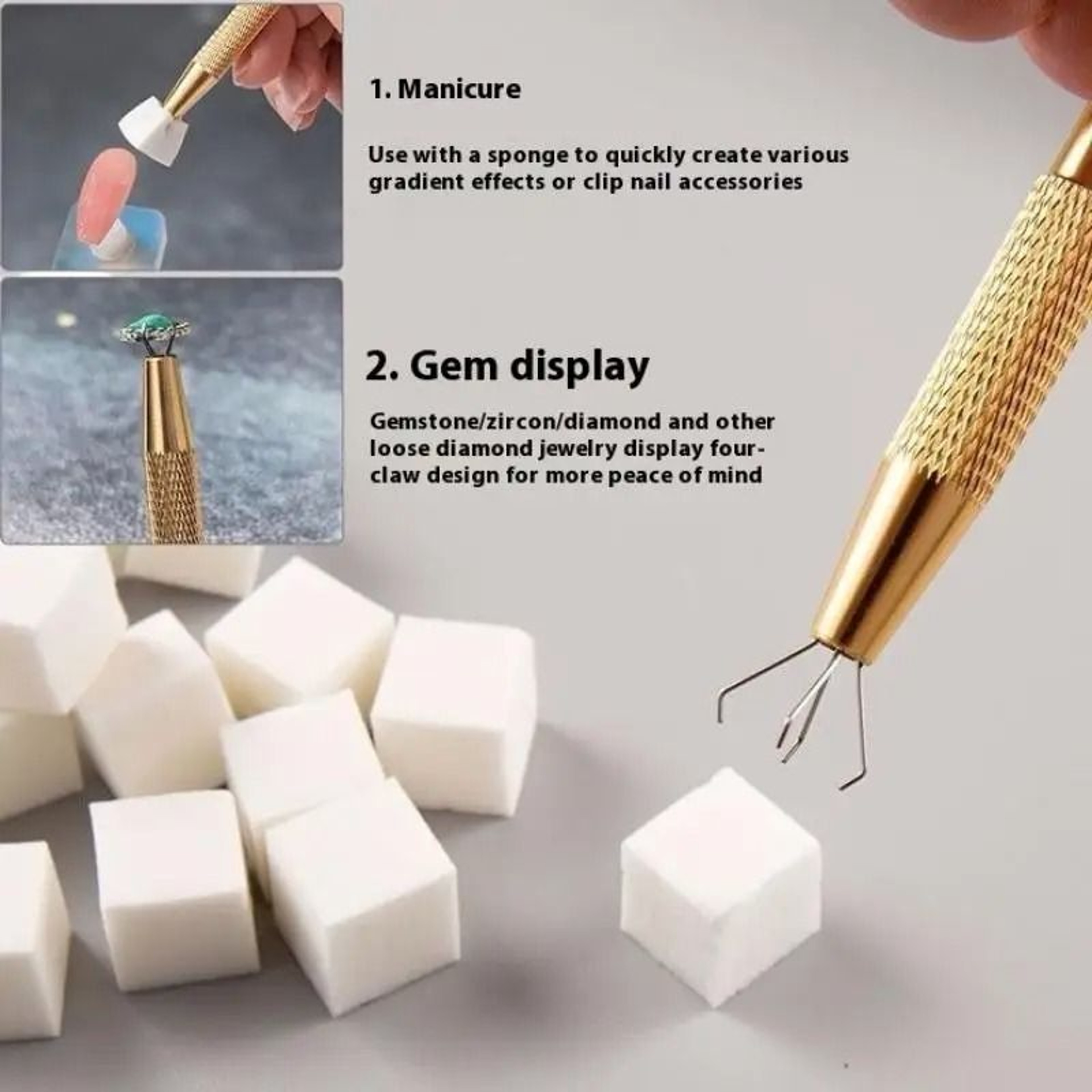 100 Piece Gradient Sponge Brush For Nail Art And Gel Polish Manicure Accessory 4