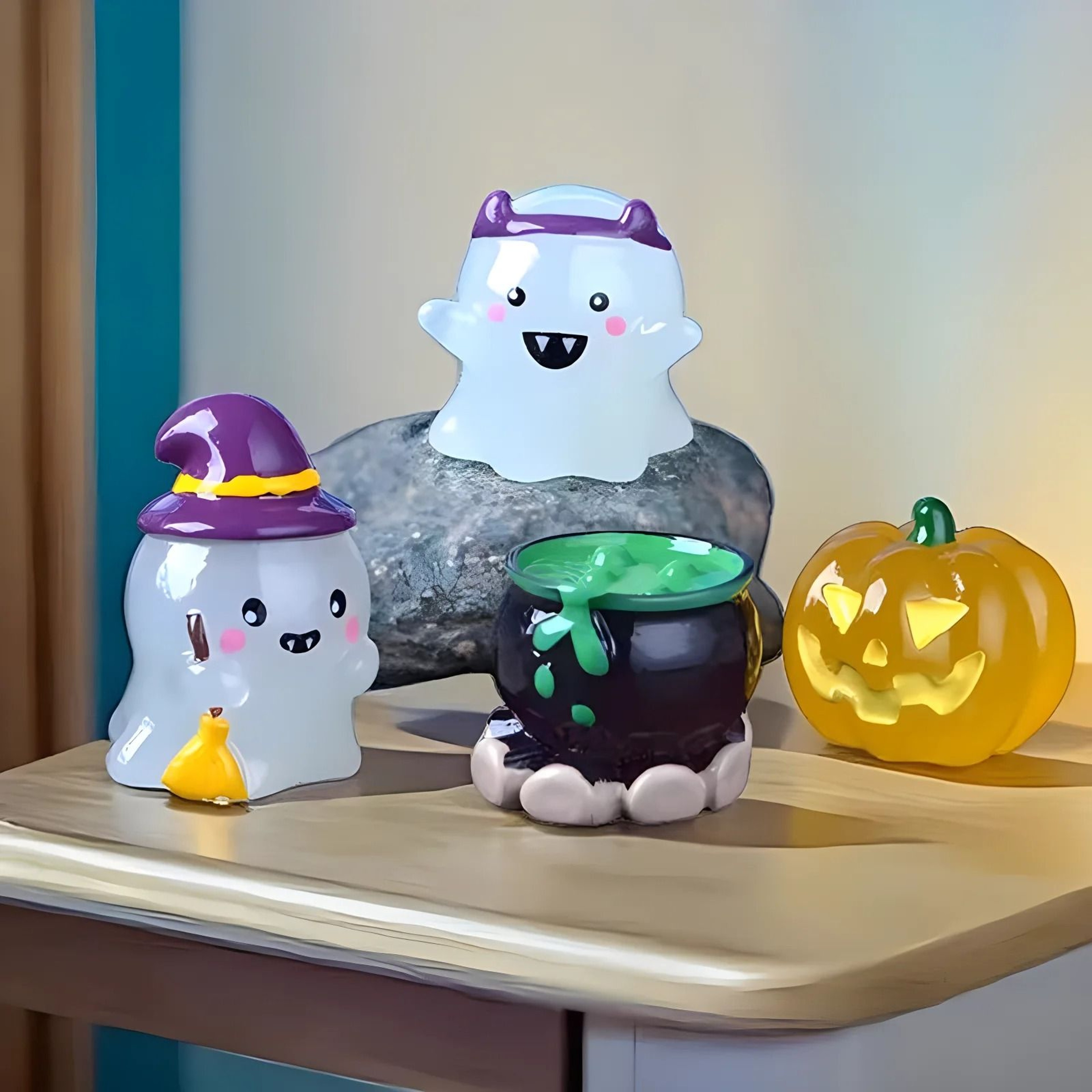 6 Piece Halloween Glow Ornaments For Party Home And Car Decoration 3