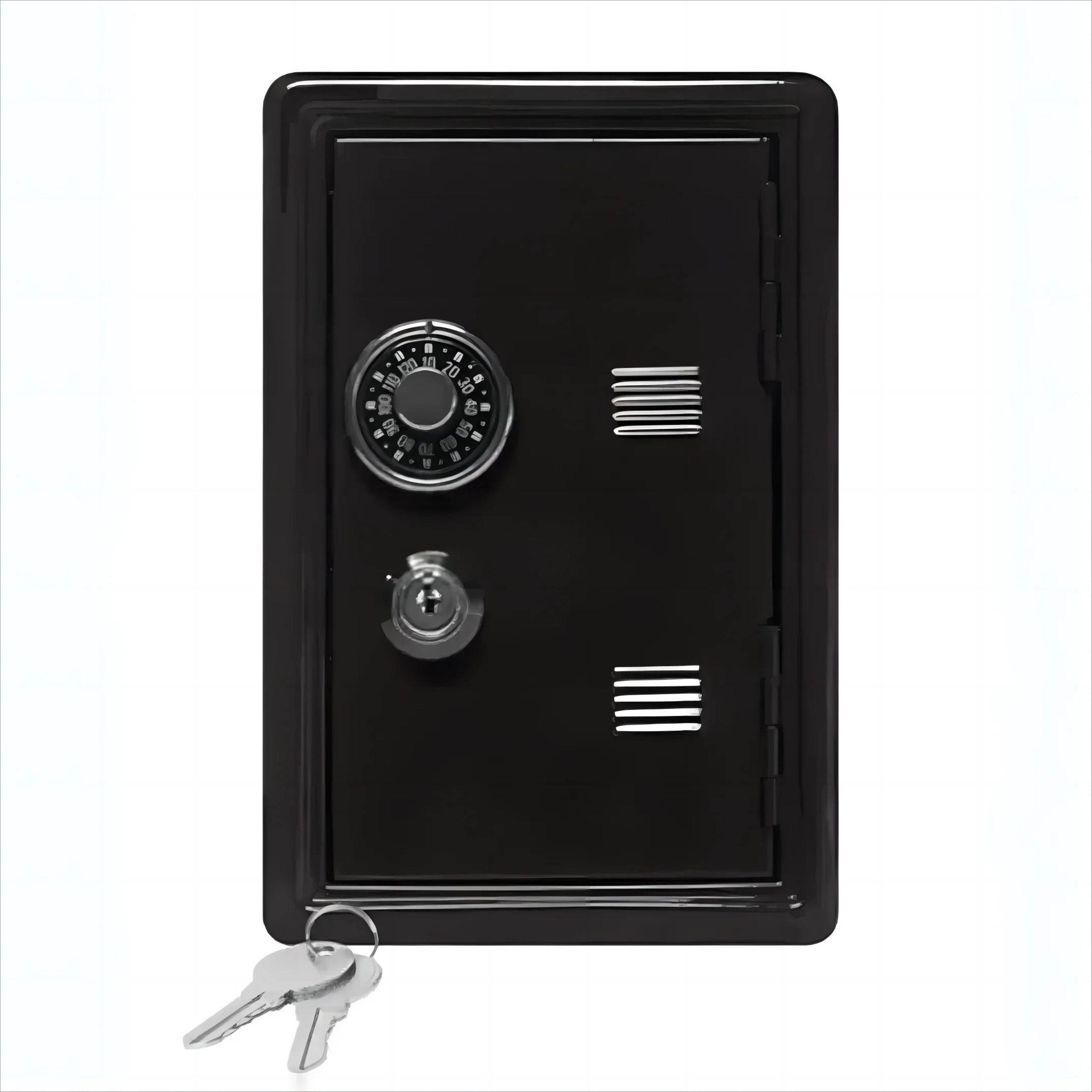 Vertical Mini Metal Safe And Decorative Desktop Storage Cabinet With Combination Lock 7