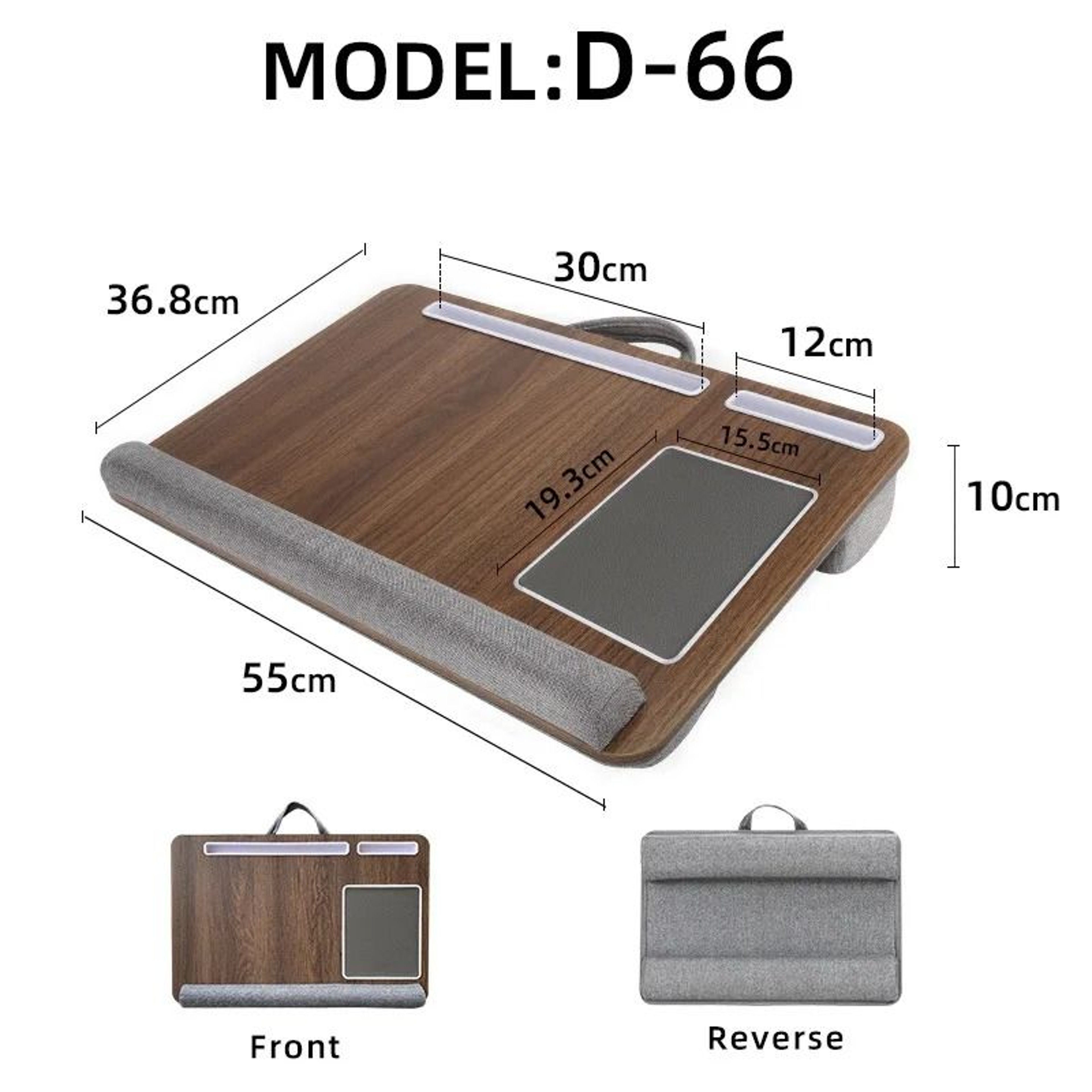 Portable Multi Purpose Laptop Lap Desk With Builtin Mouse Pad And Media Slots 9
