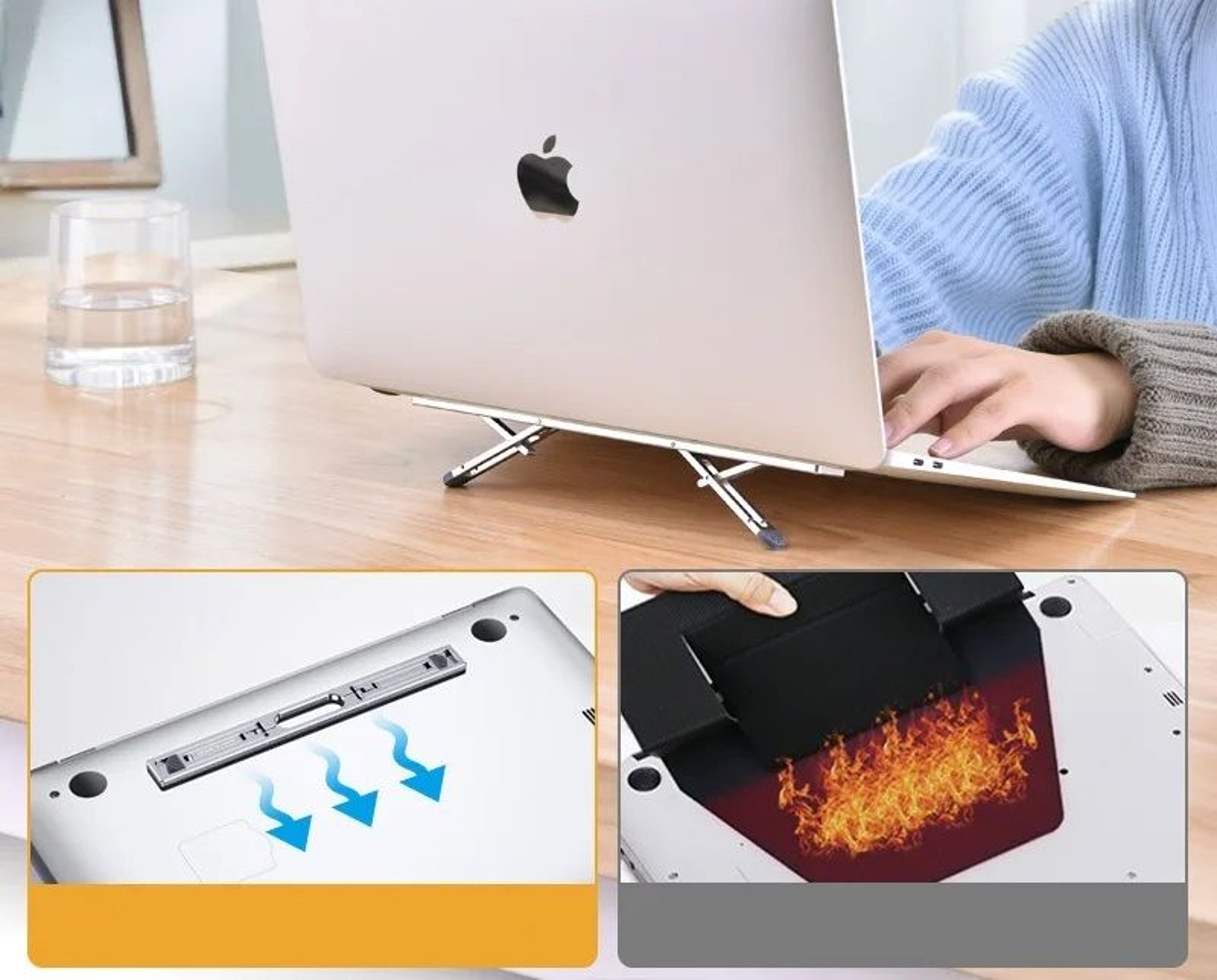 Adjustable Aluminum Alloy Mini Laptop Stand 2