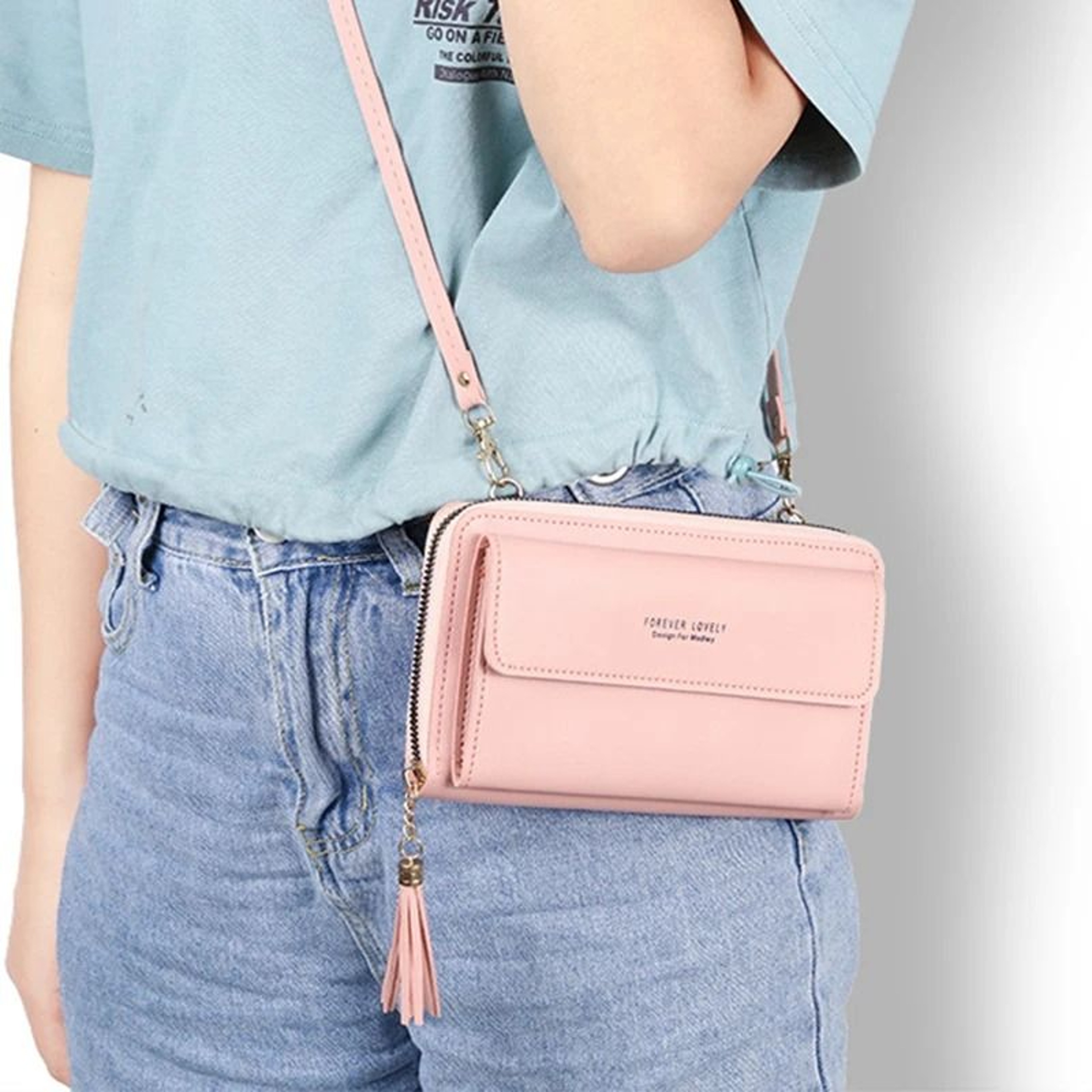 Fashionable MultiFunctional Crossbody Wallet And Phone Bag 0
