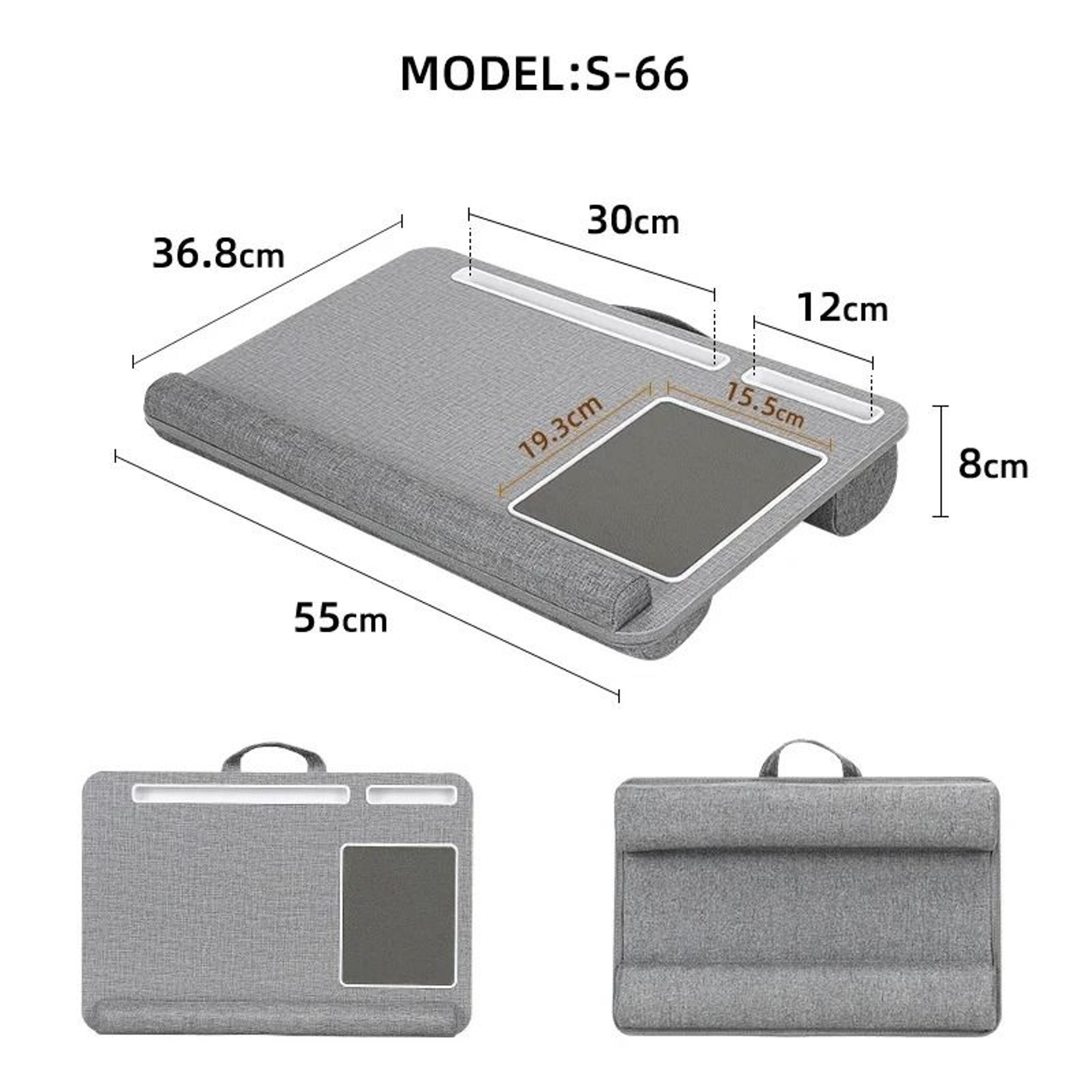 Professional Cushioned Laptop Lap Desk With Integrated Mouse Pad 7